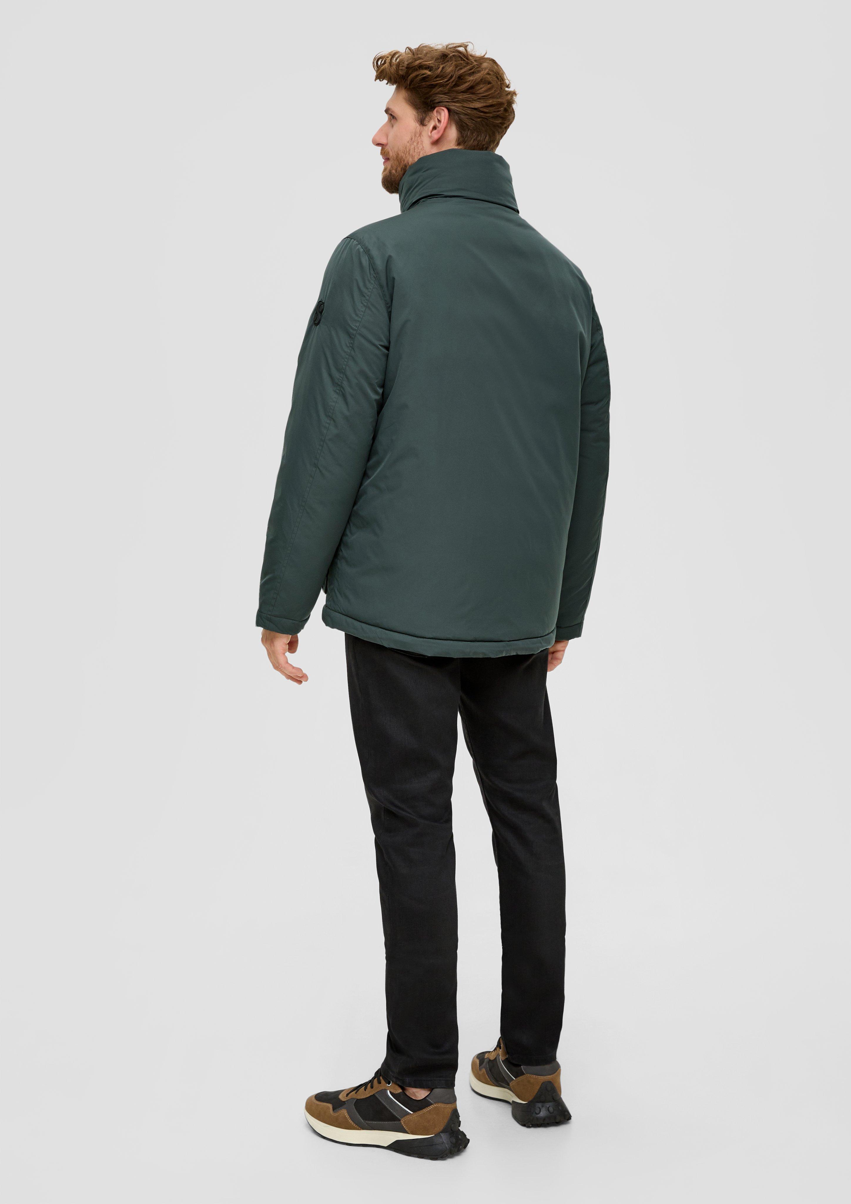 Jacket with a standup collar dark sage green s.Oliver