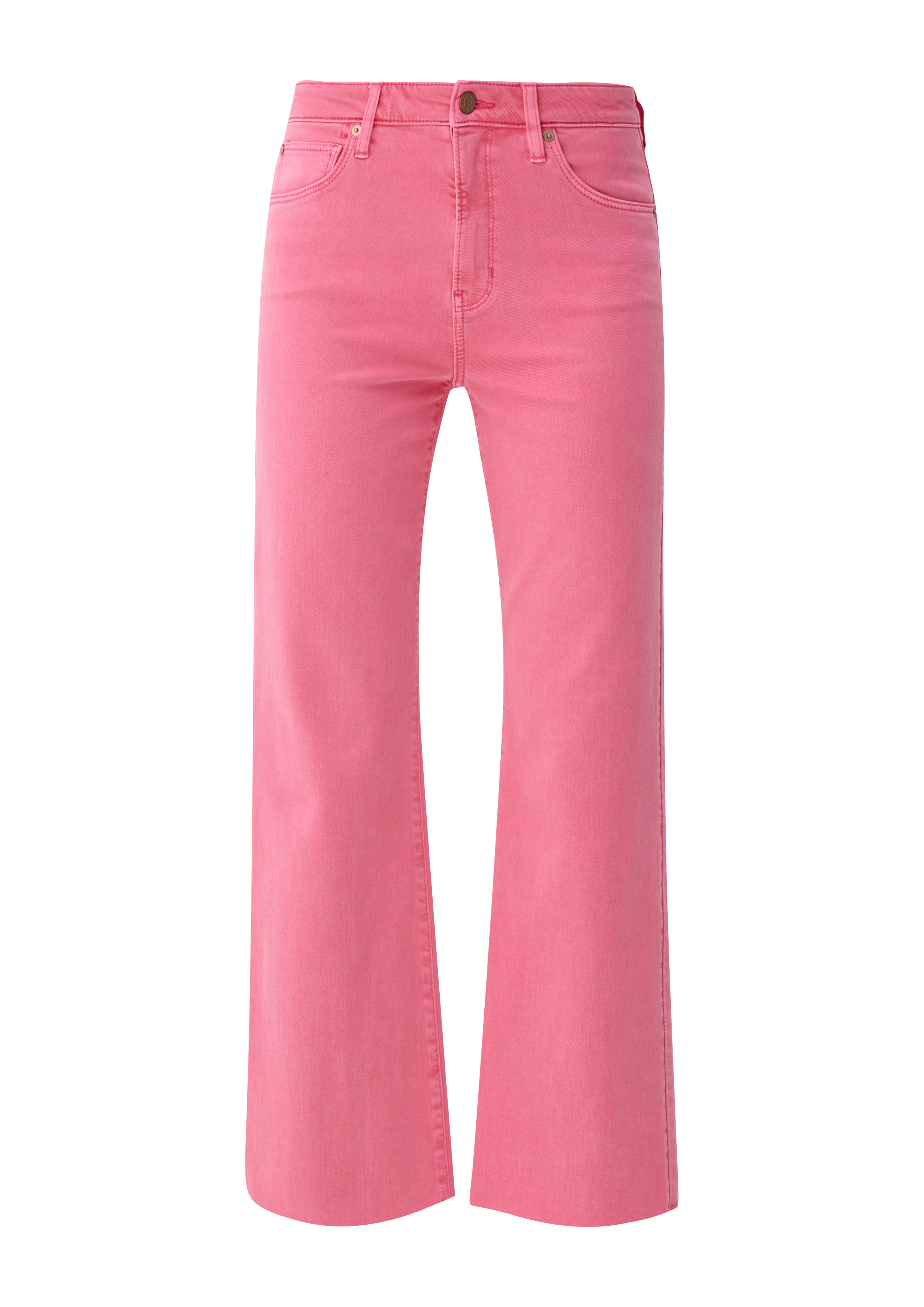 s.Oliver - Cropped-Jeans Beverly / Slim Fit / High Rise / Bootcut Leg, Damen, Rosa