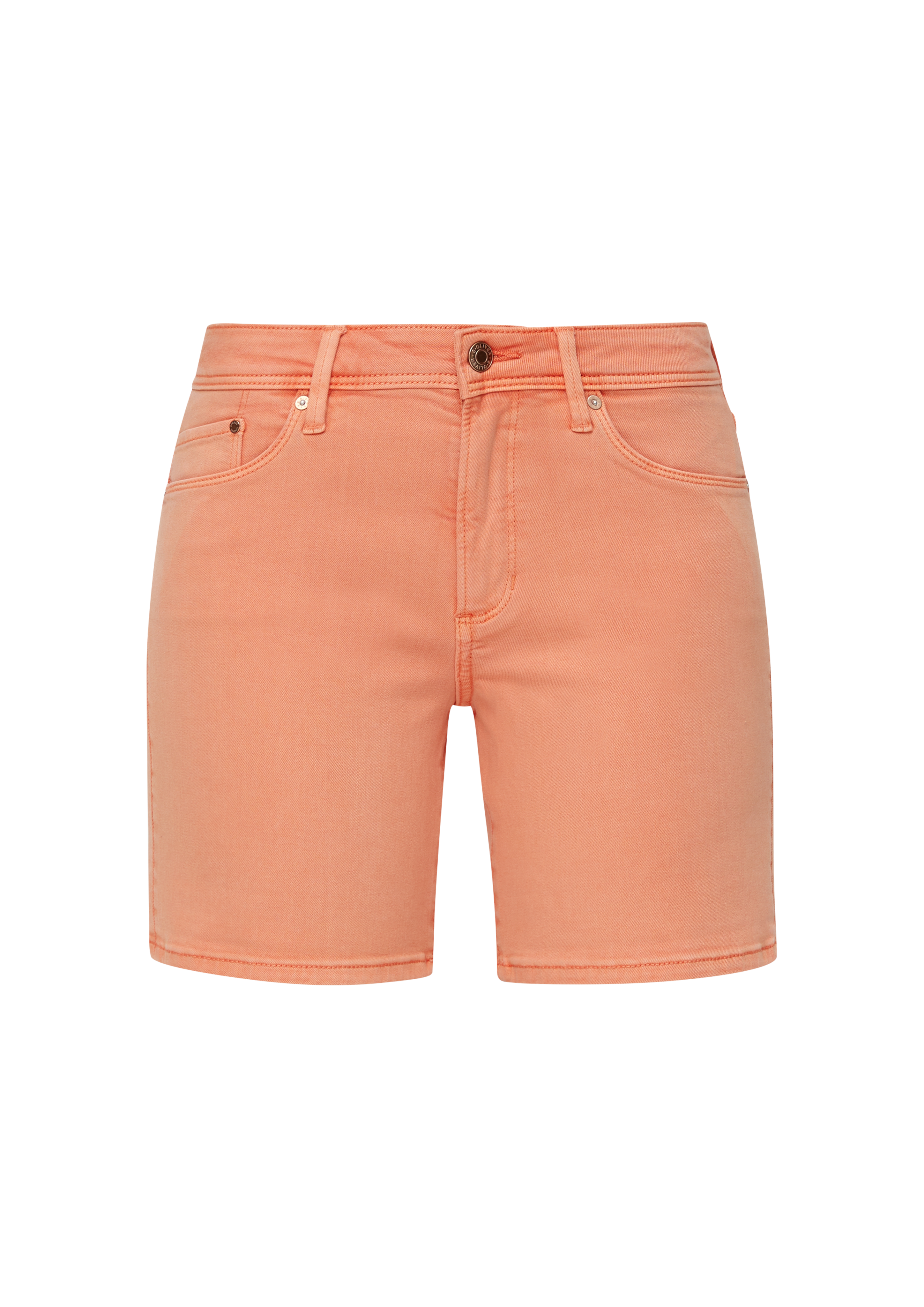 s.Oliver - Jeans-Shorts Betsy / Slim Fit / Mid Rise / Slim Leg, Damen, Orange