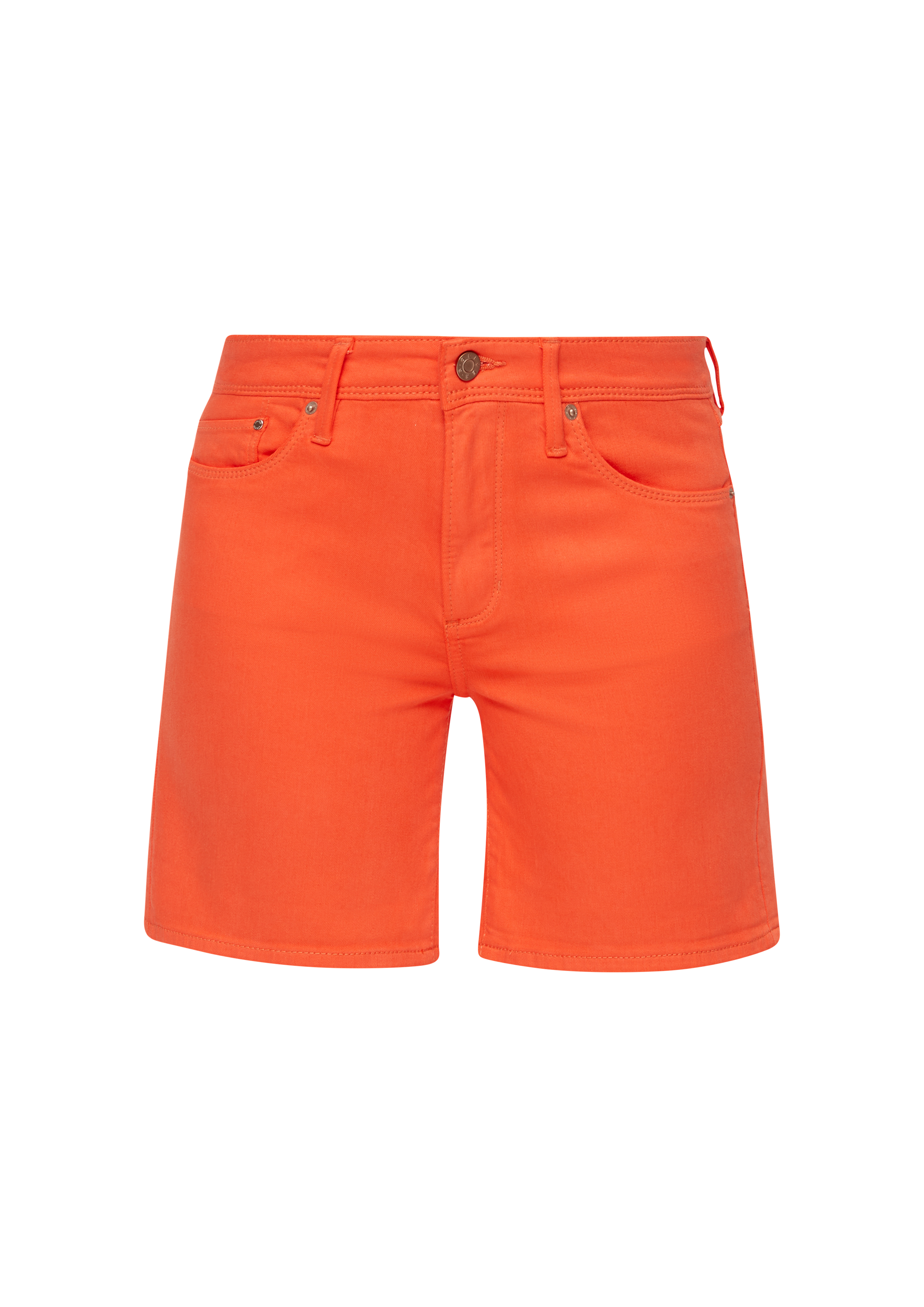 s.Oliver - Jeans-Shorts Betsy / Slim Fit / Mid Rise / Regular Leg, Damen, Orange