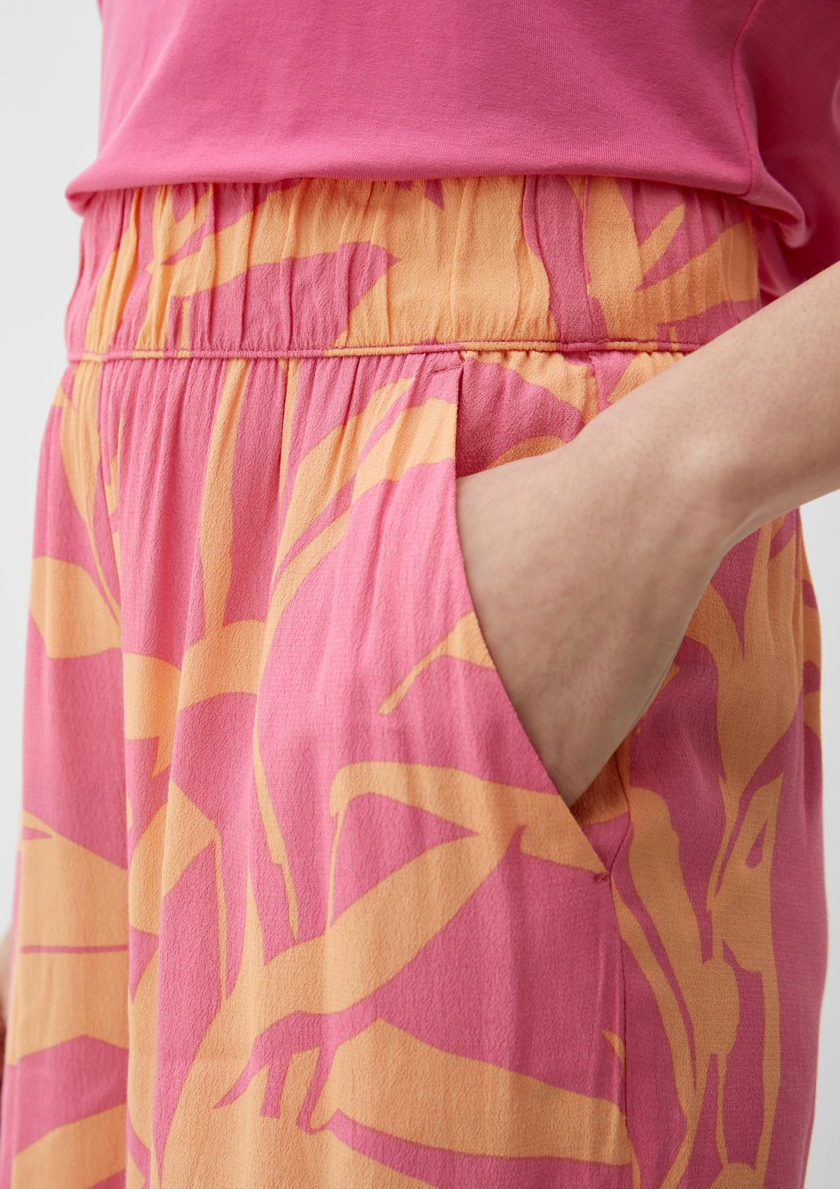 s.Oliver Loose : pantalon à la texture crêpe