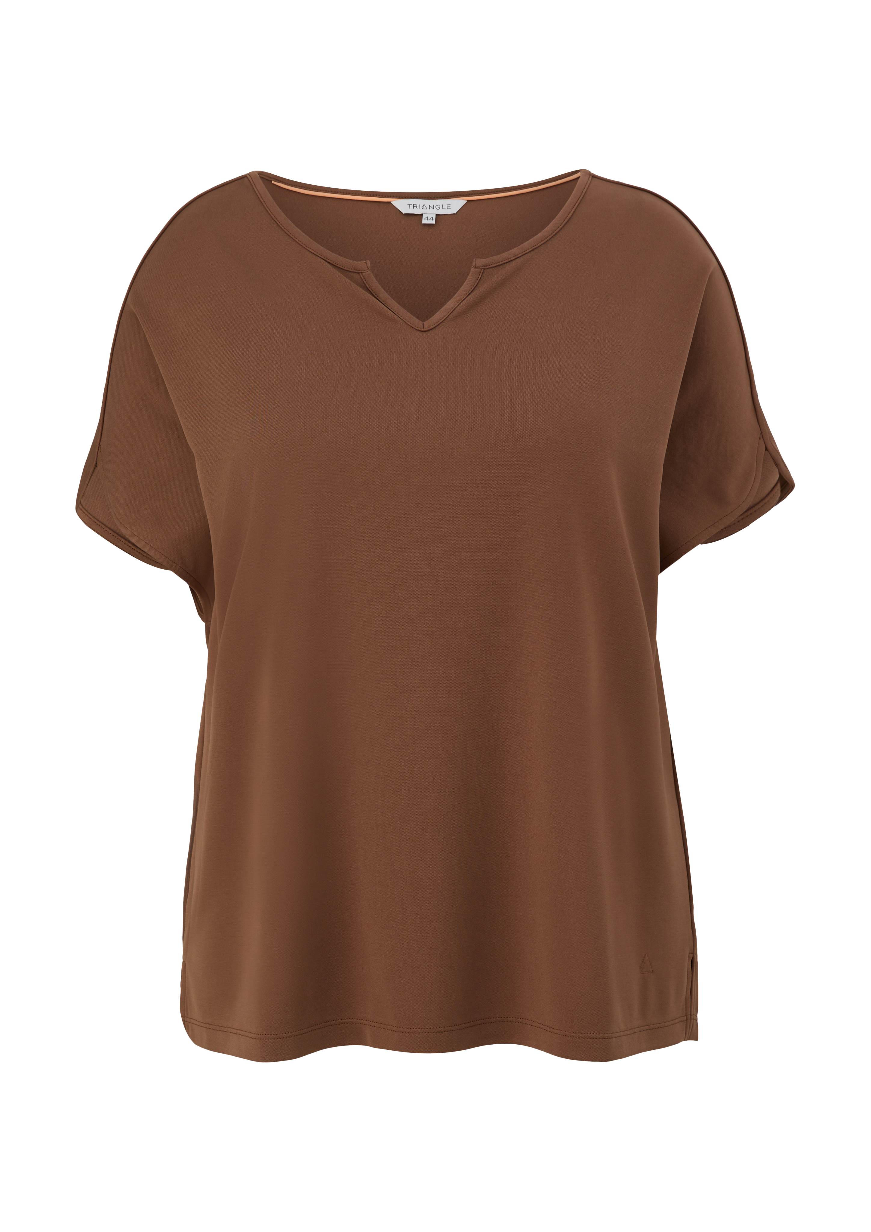 s.Oliver - Piqué-Shirt aus Modalmix, Damen, braun