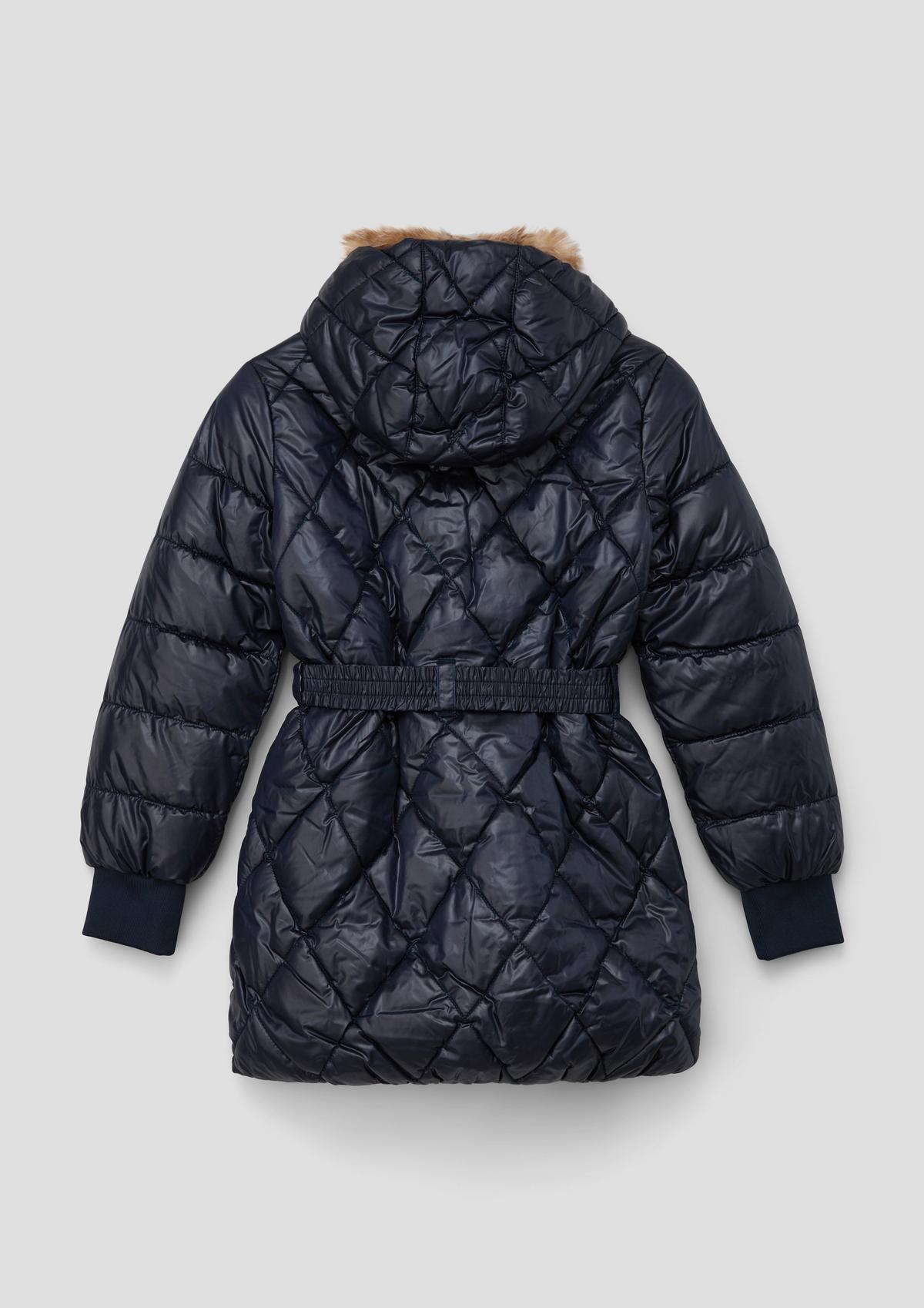 s.Oliver Quilted jacket with a textile belt