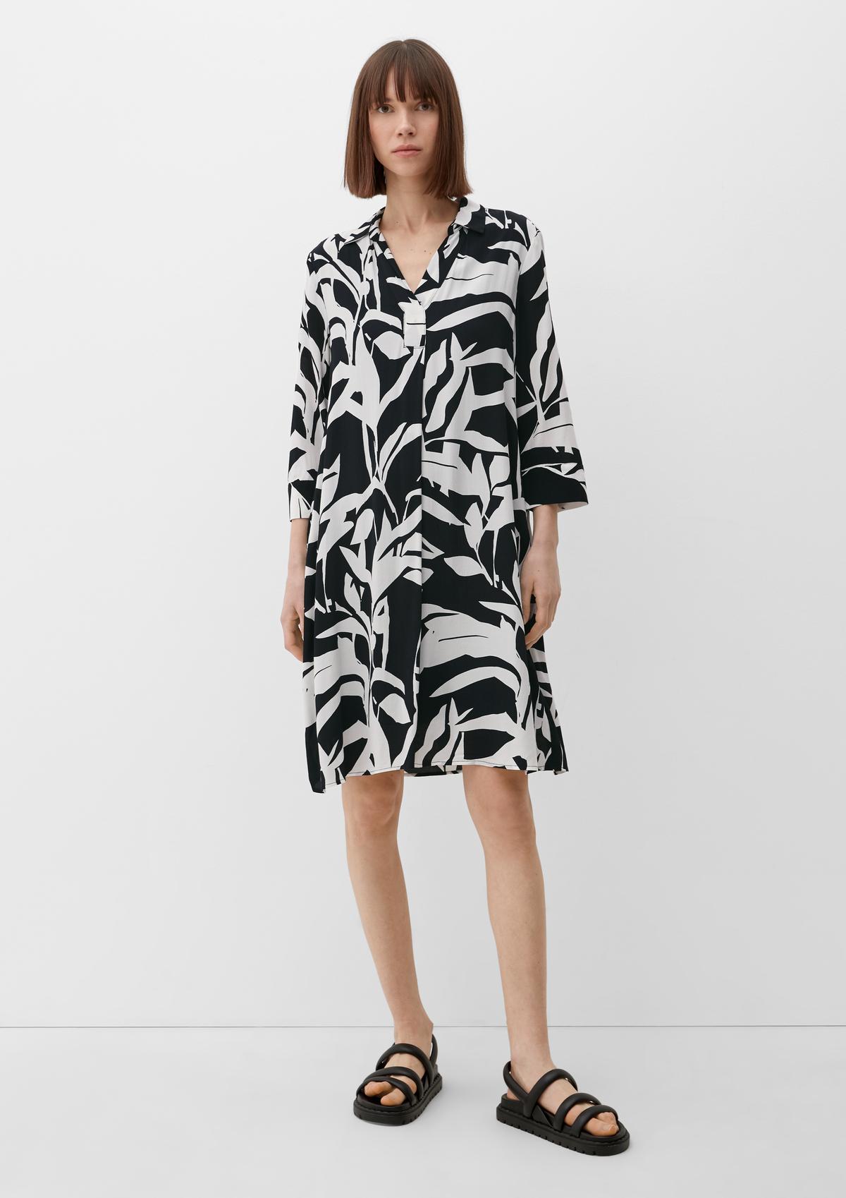 s.Oliver Viscose dress with a crêpe texture