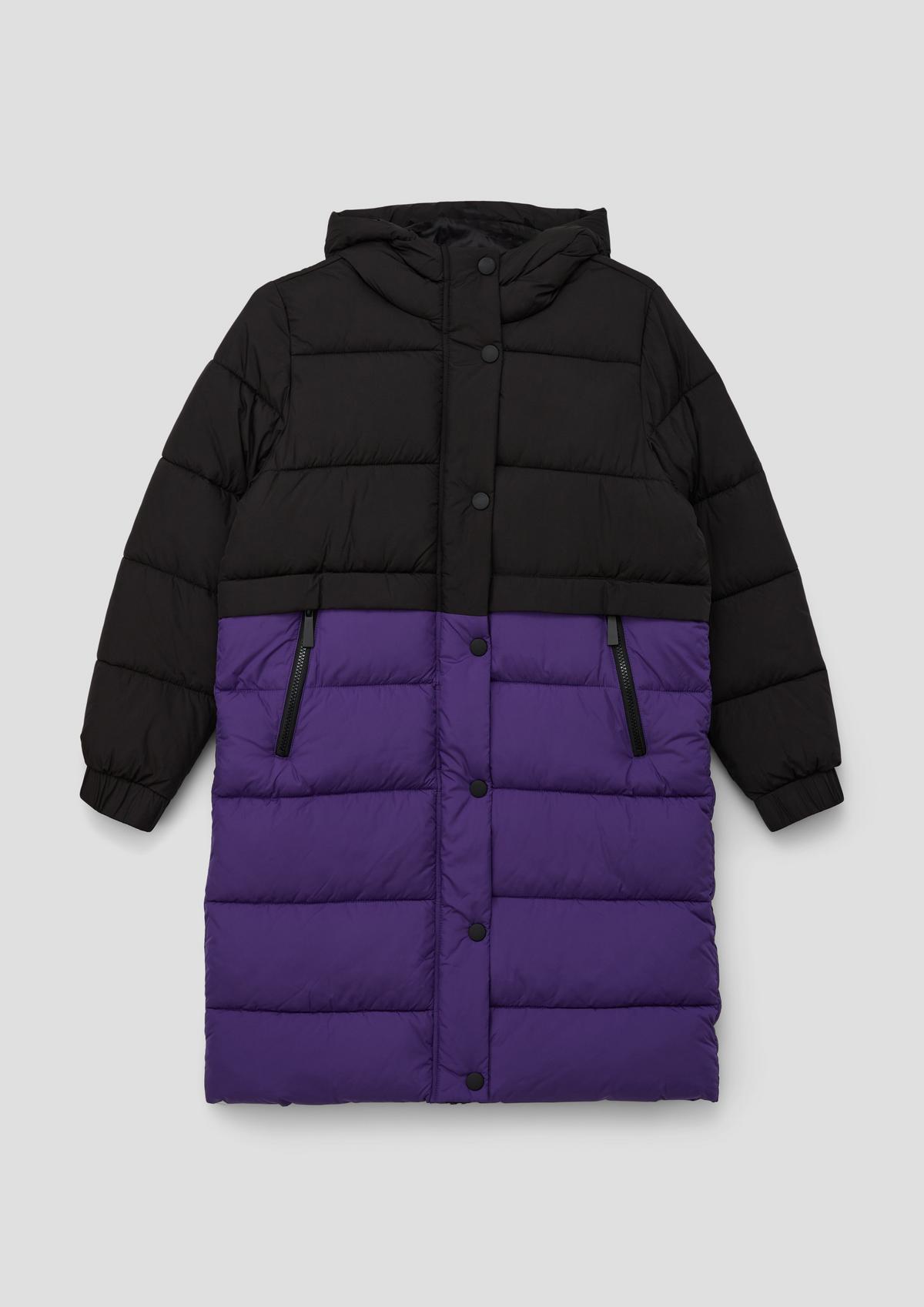 s.Oliver Quilted coat with colour blocking