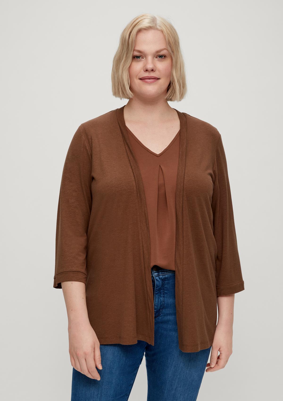 s.Oliver Cardigan made of blended viscose with linen