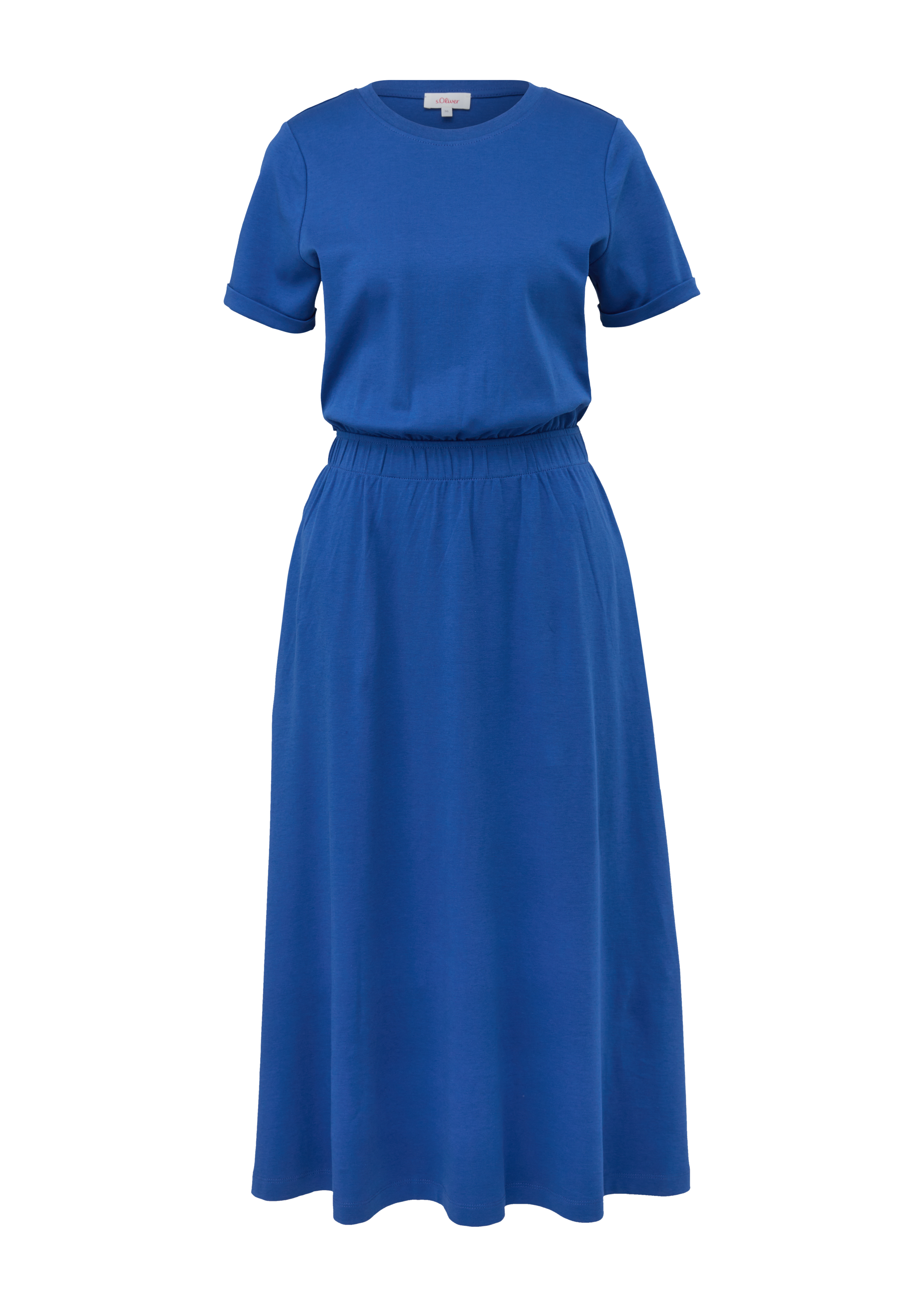 s.Oliver - Jersey-Kleid mit Rückenausschnitt, Damen, blau