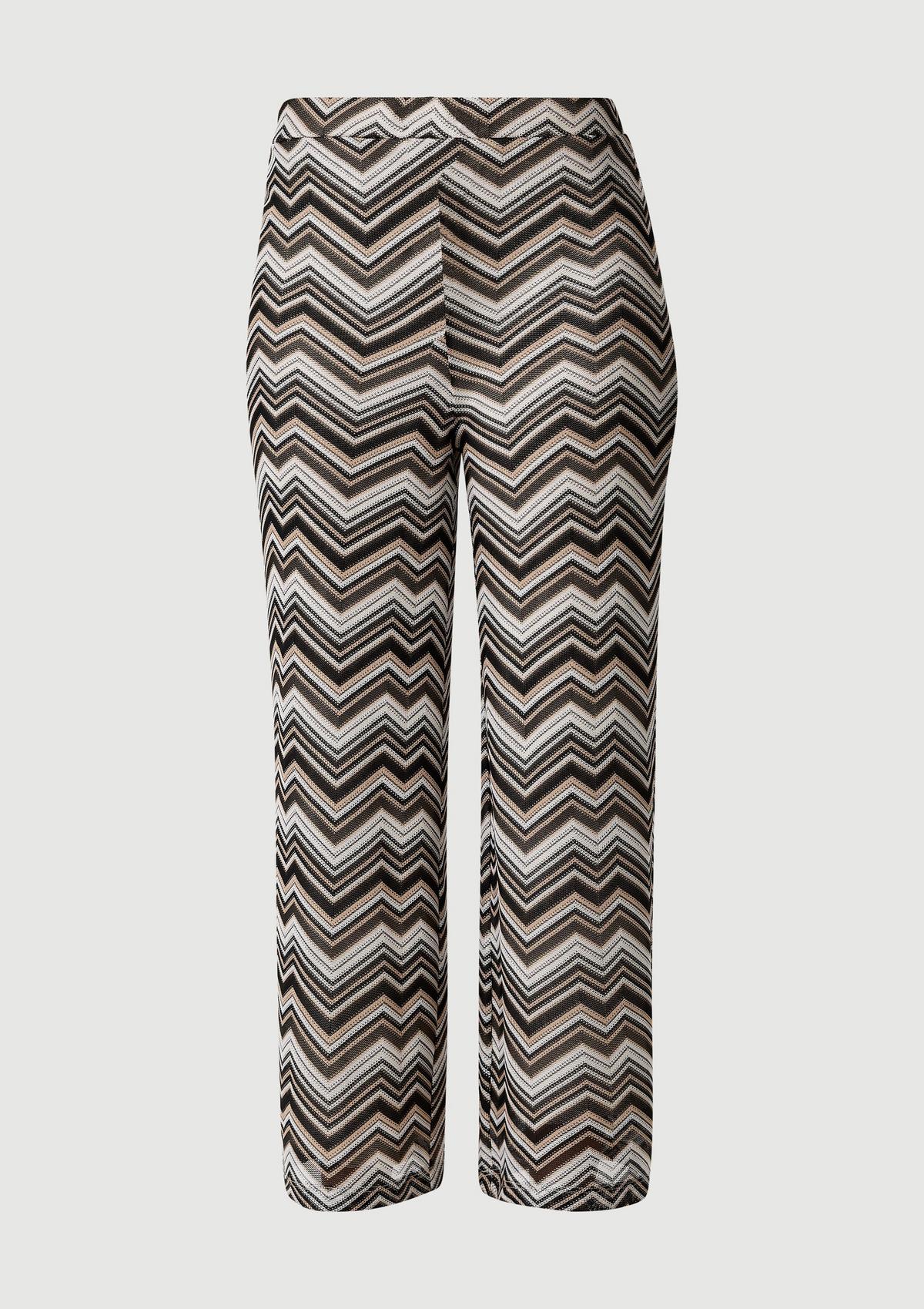 comma Regular: jupe-culotte à motif en zigzag