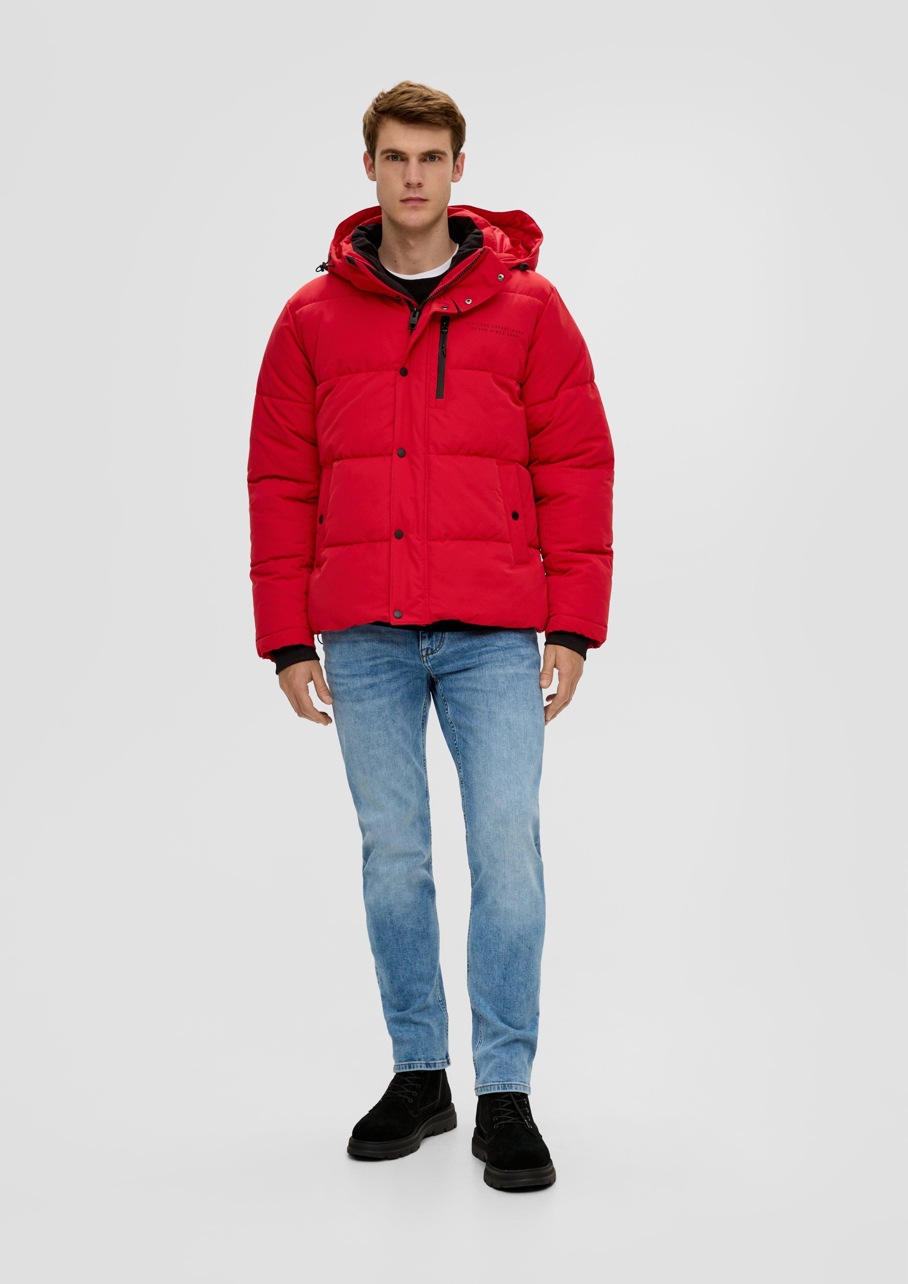 Puffer Jacket Jacke S Oliver Rot Detachable Hood S Oliver Herren
