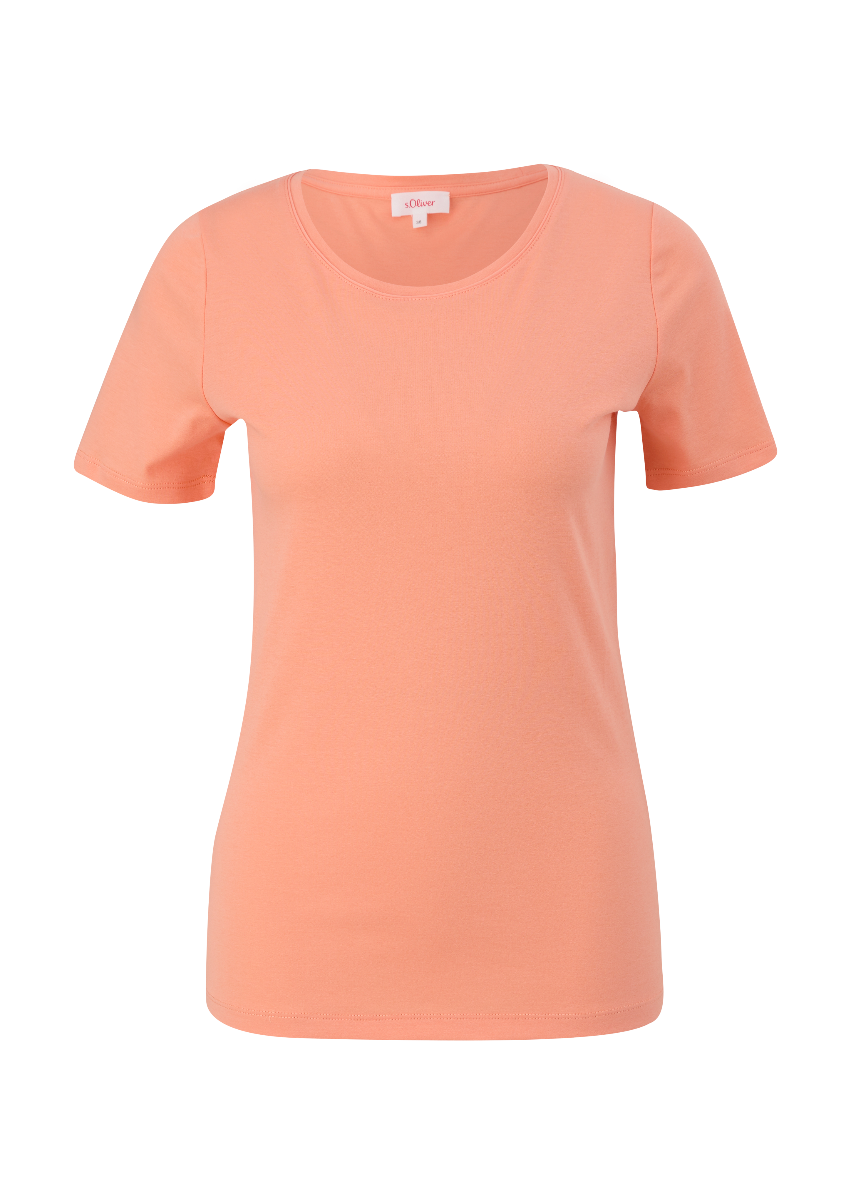 s.Oliver - T-Shirt aus Baumwolle, Damen, Orange