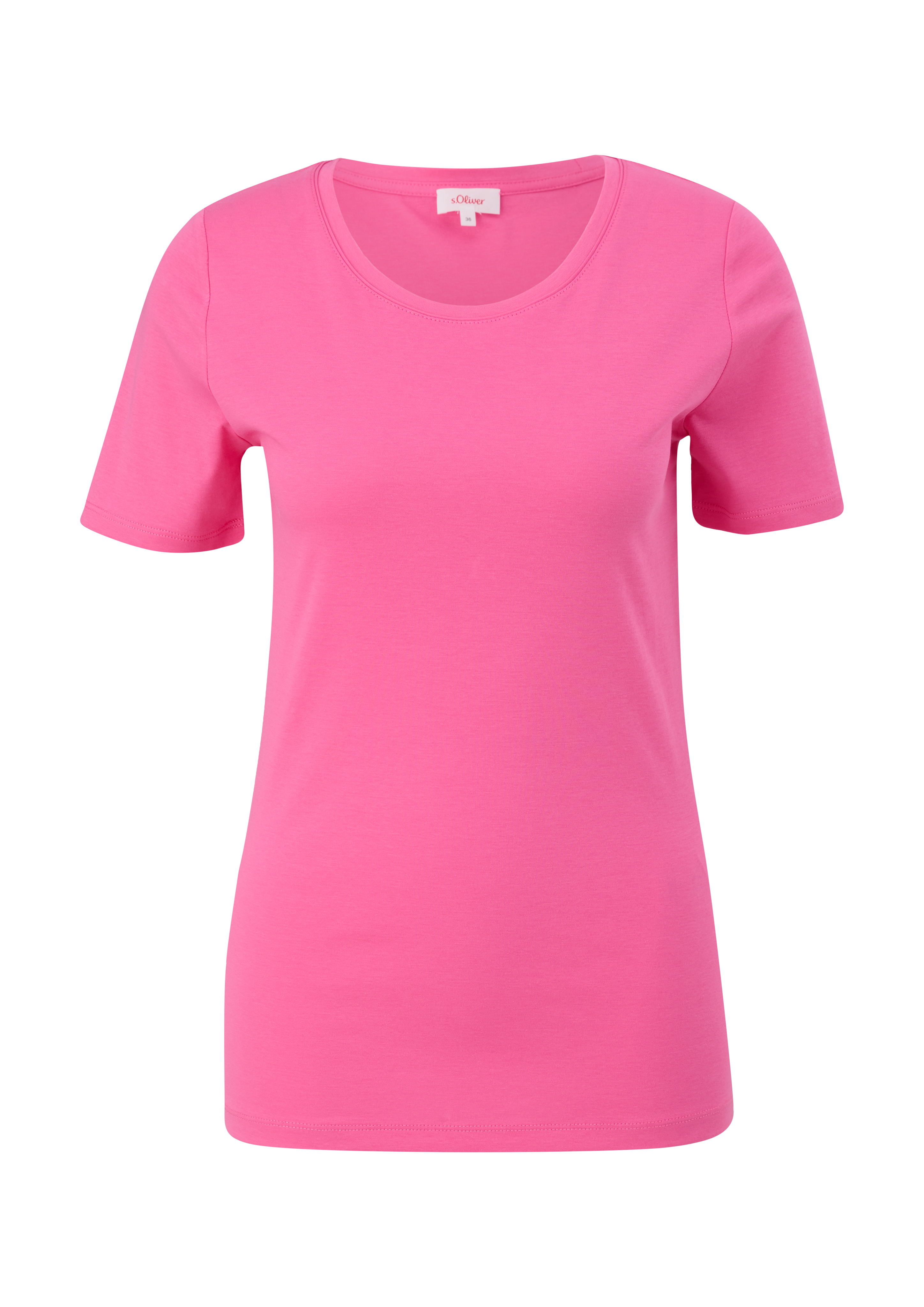 s.Oliver - T-Shirt aus Baumwolle, Damen, Rosa