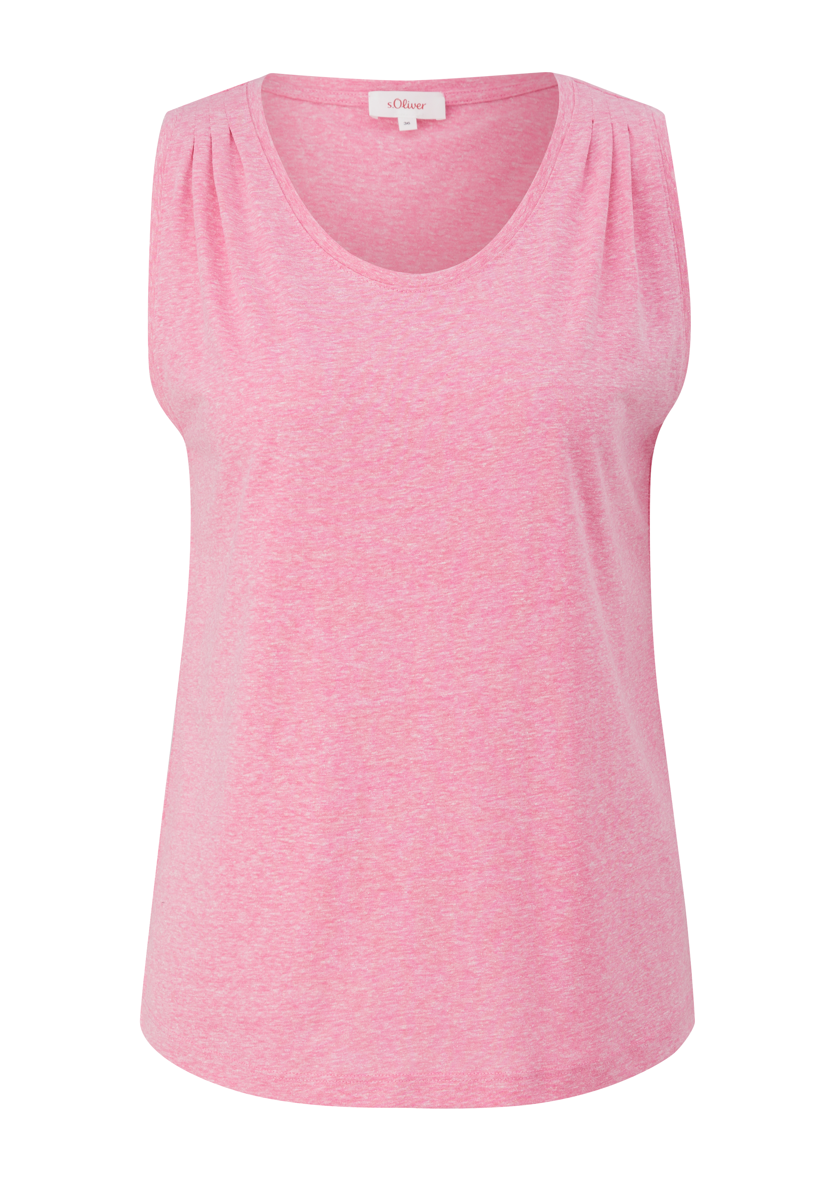 s.Oliver - Ärmelloses Shirt aus Jersey, Damen, Rosa