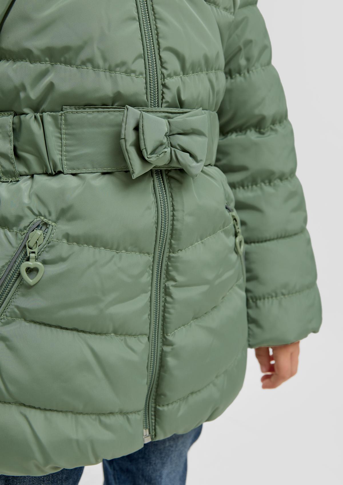 s.Oliver Quilted jacket with detachable faux fur
