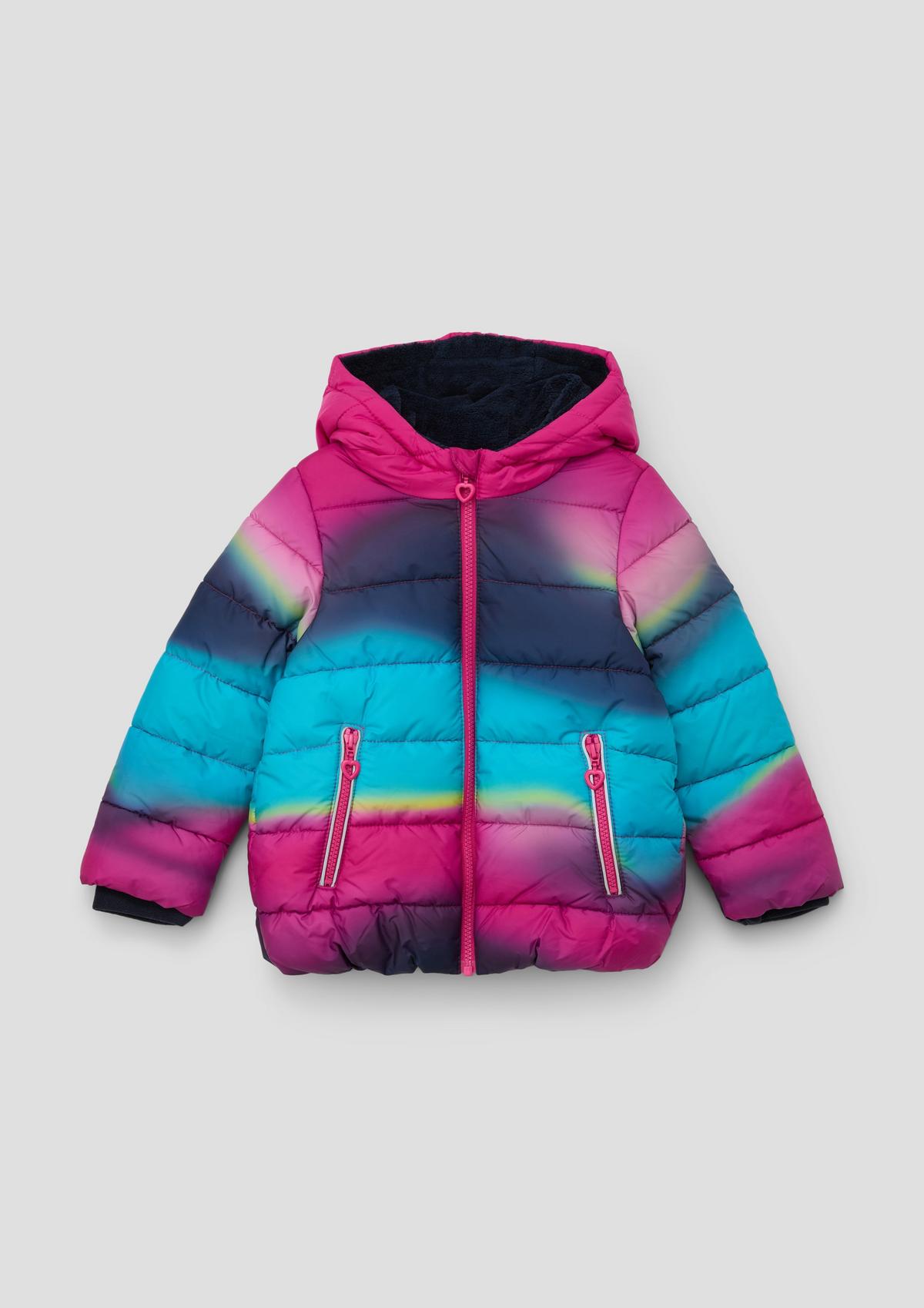 s.Oliver Quilted jacket with a reflective print