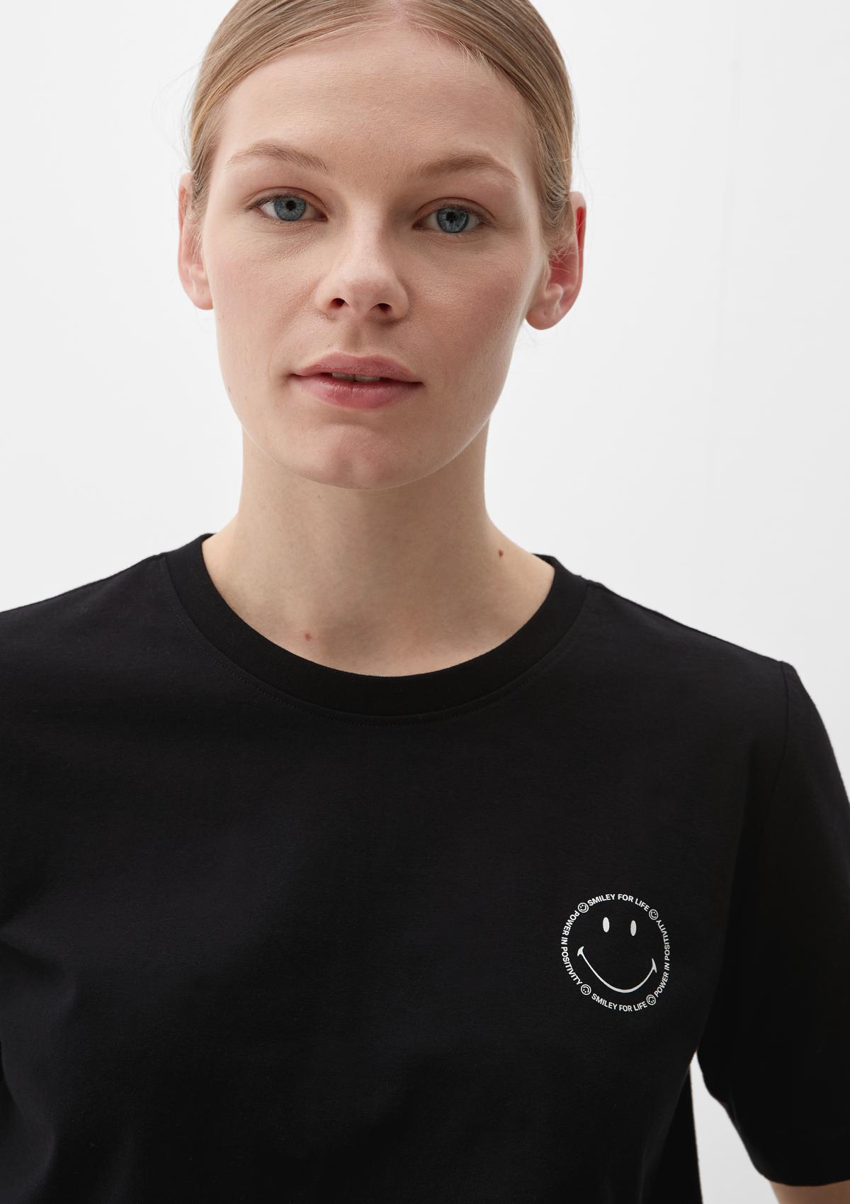 T-shirt with a Smiley® - print cream