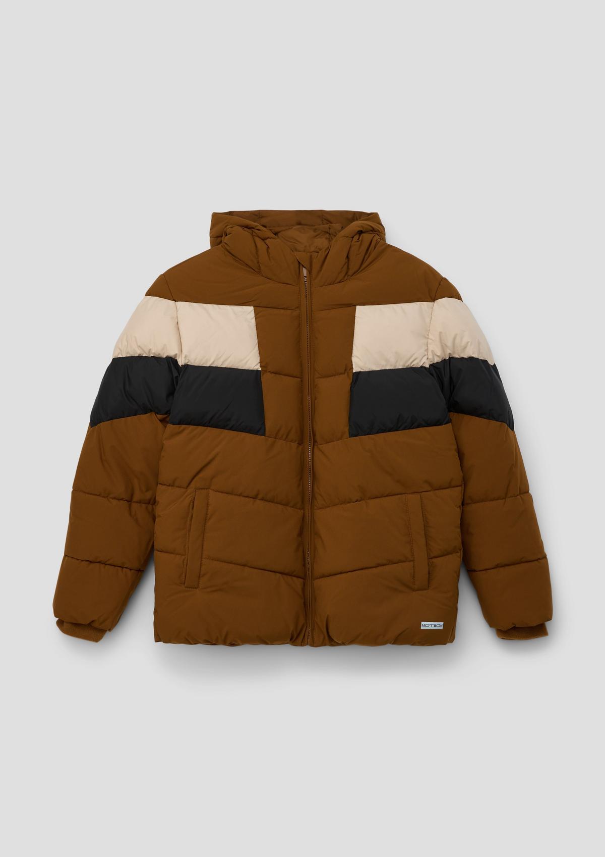 s.Oliver Quilted jacket in a colour-blocking look