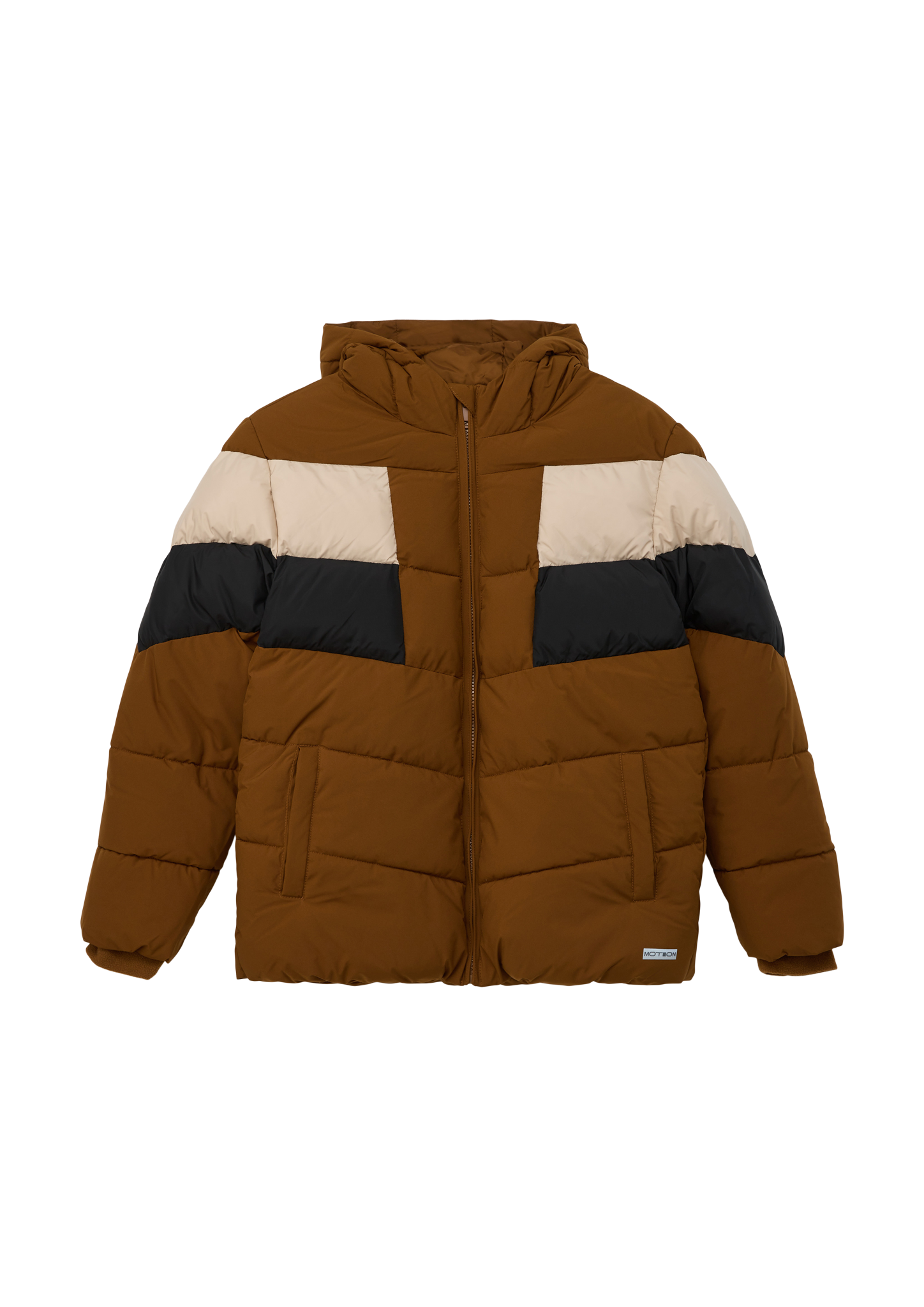 s.Oliver - Steppjacke in Colour-Blocking-Optik, Jungen, braun