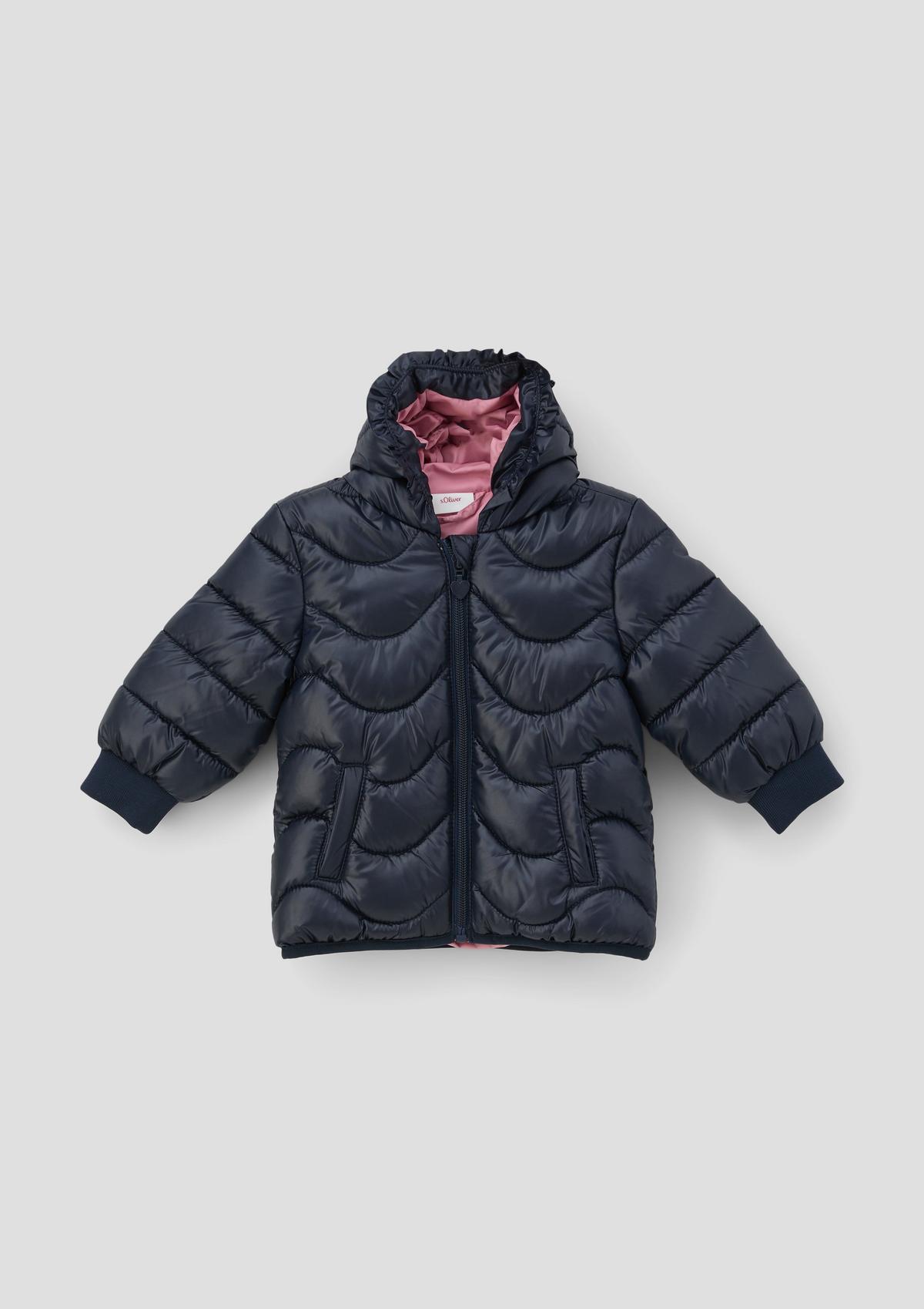 s.Oliver Quilted jacket with a ruffled hood