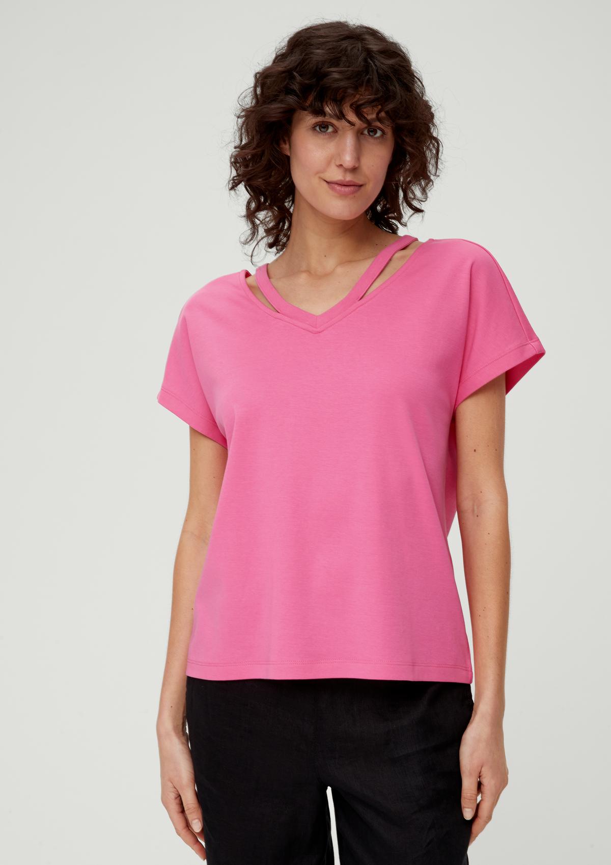 s.Oliver Baumwollshirt mit Cut-outs im Relaxed Fit