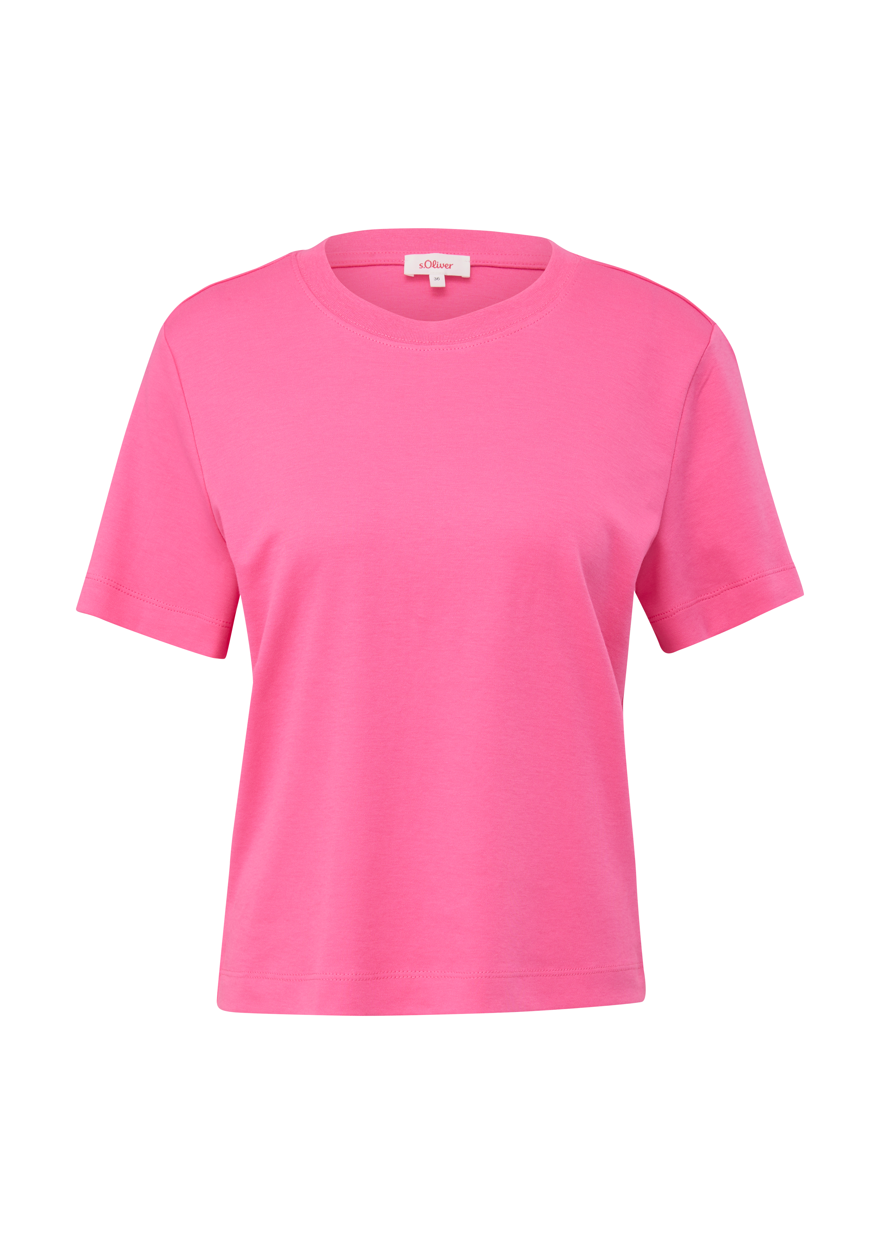 s.Oliver - T-Shirt aus Baumwolle, Damen, Rosa