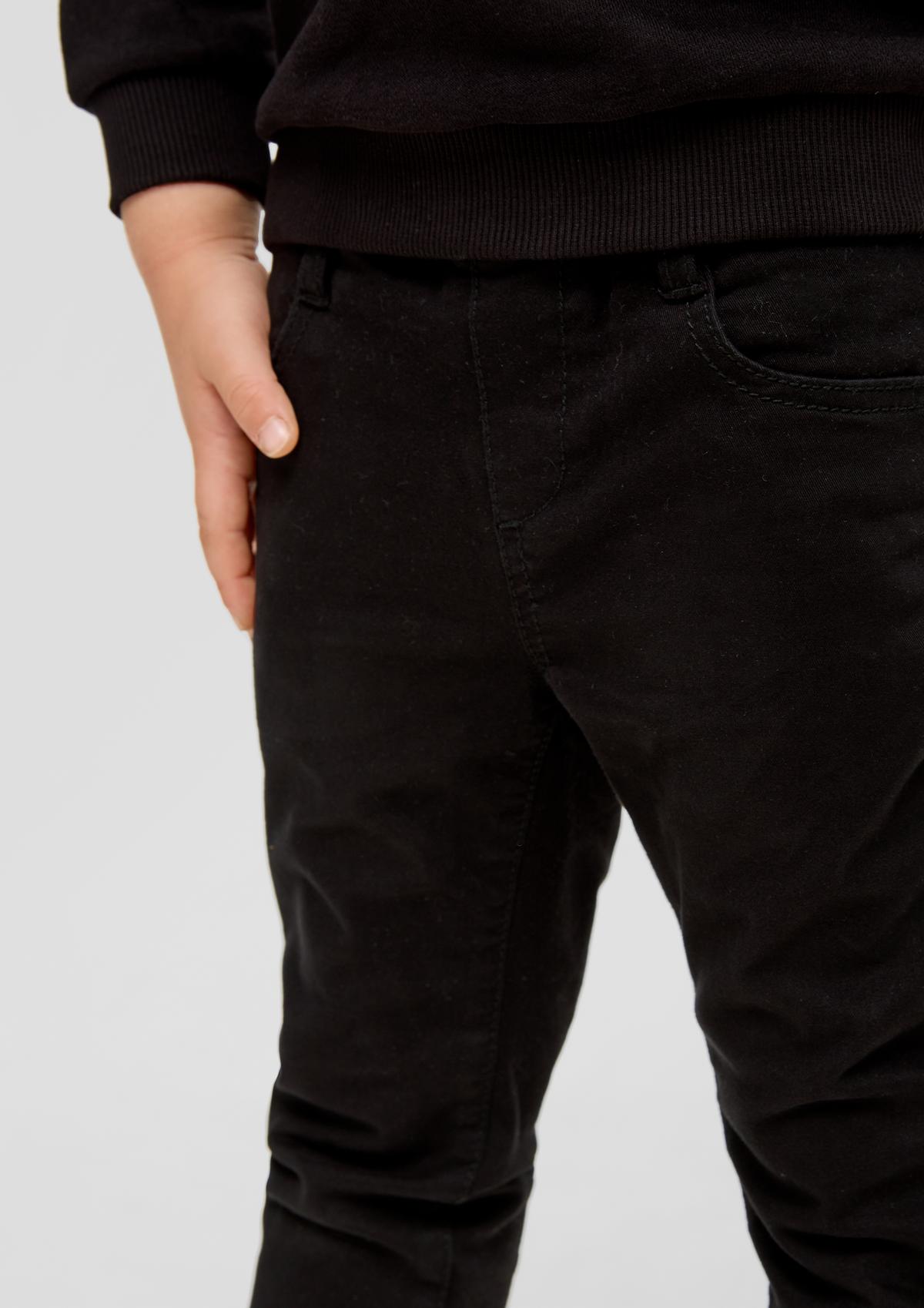 s.Oliver Pelle: Tracksuit bottoms-style twill trousers