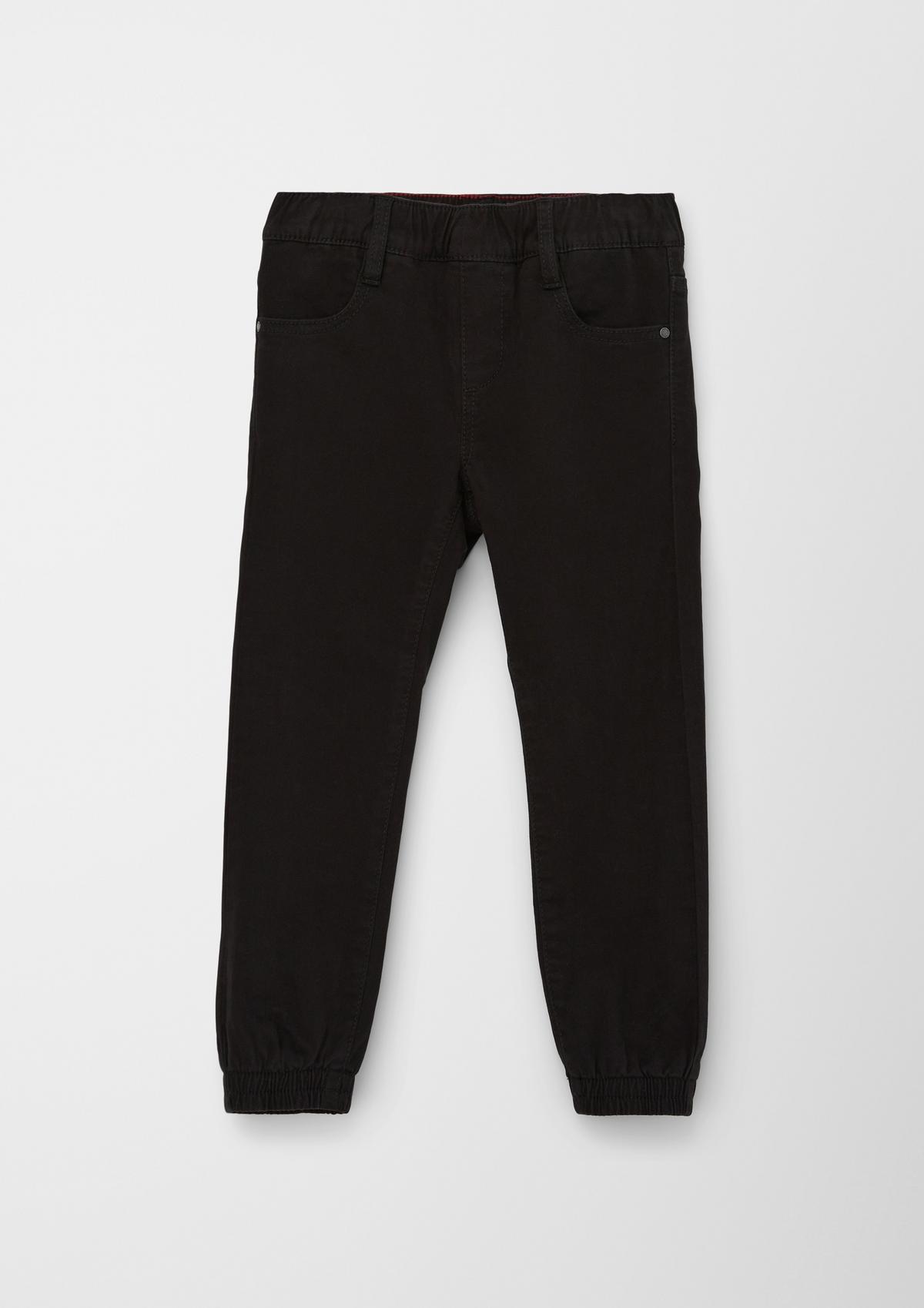 s.Oliver Pelle: Tracksuit bottoms-style twill trousers