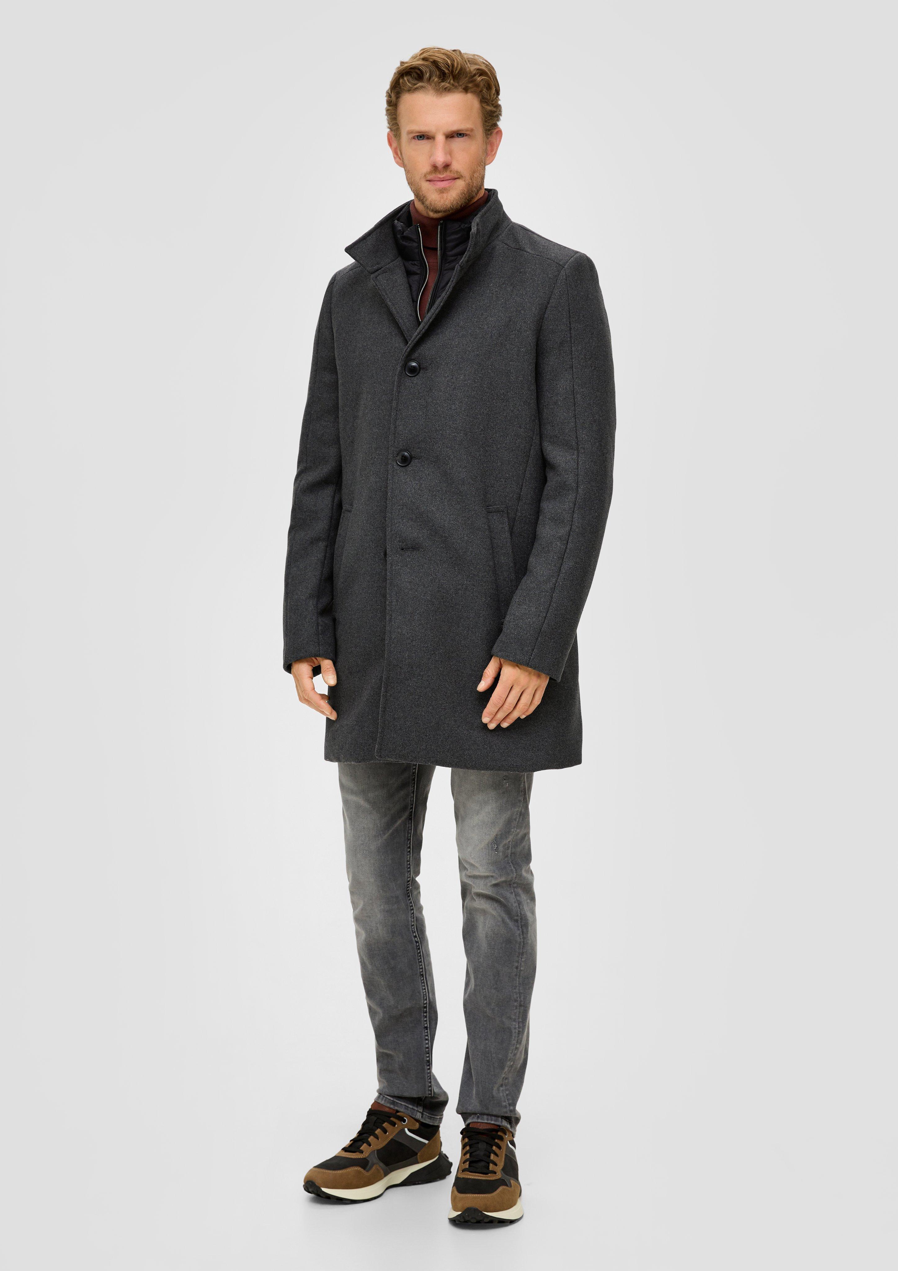 Mantel mit fixiertem Insert - dunkelgrau | s.Oliver 