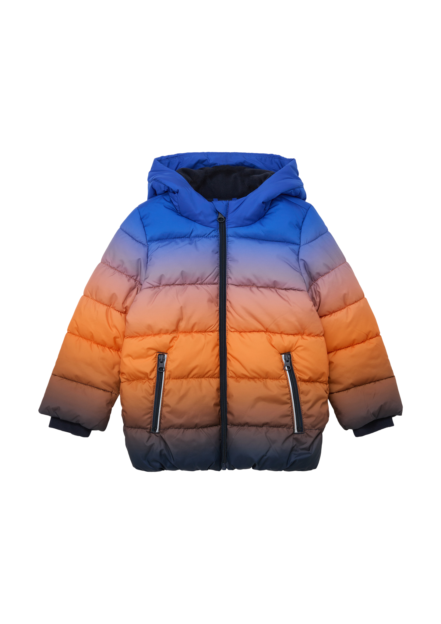 s.Oliver - Steppjacke mit Reißverschlusstaschen, Kinder, blau|mehrfarbig|orange