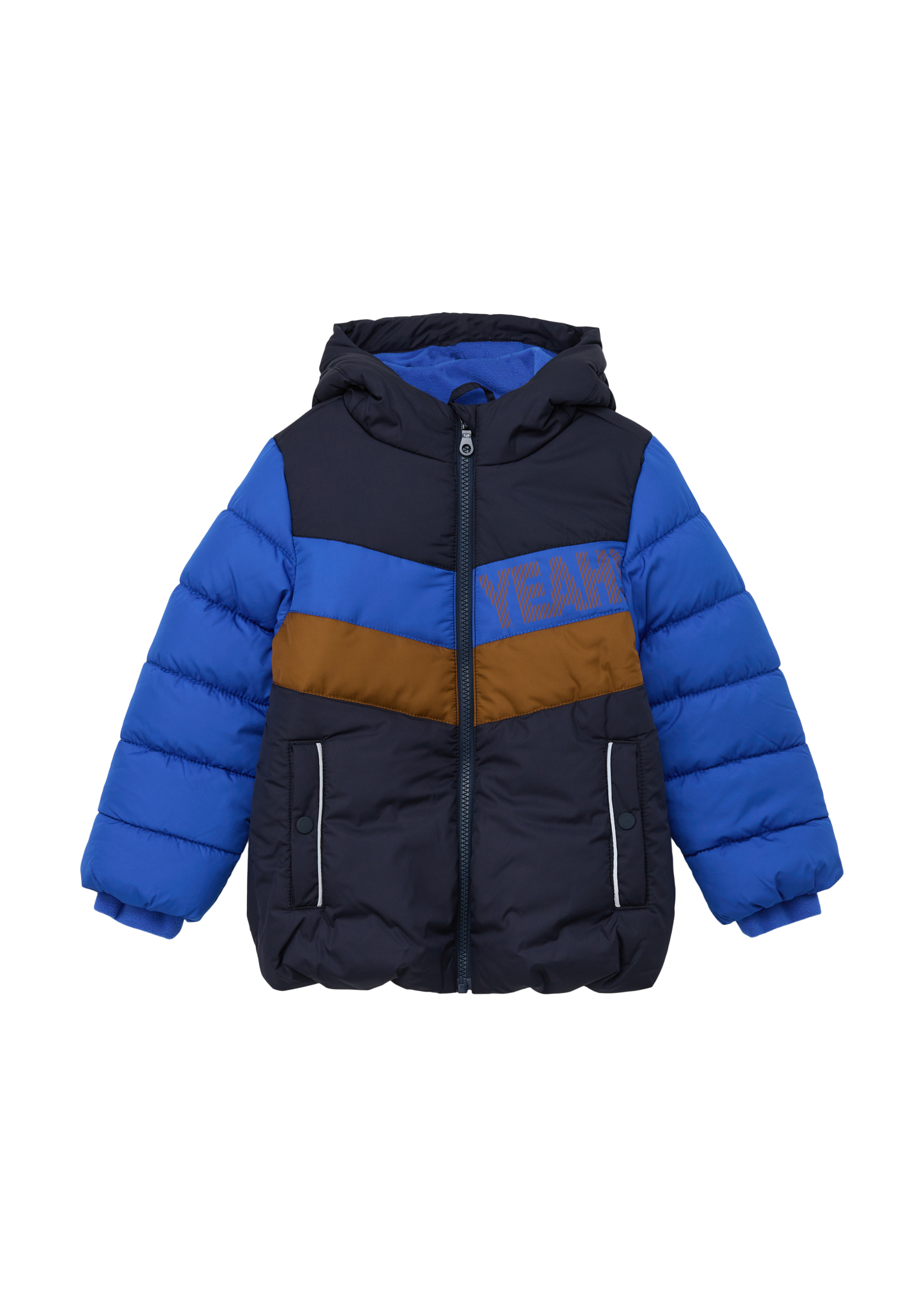 s.Oliver - Steppjacke mit Fleece-Futter, Kinder, blau|mehrfarbig