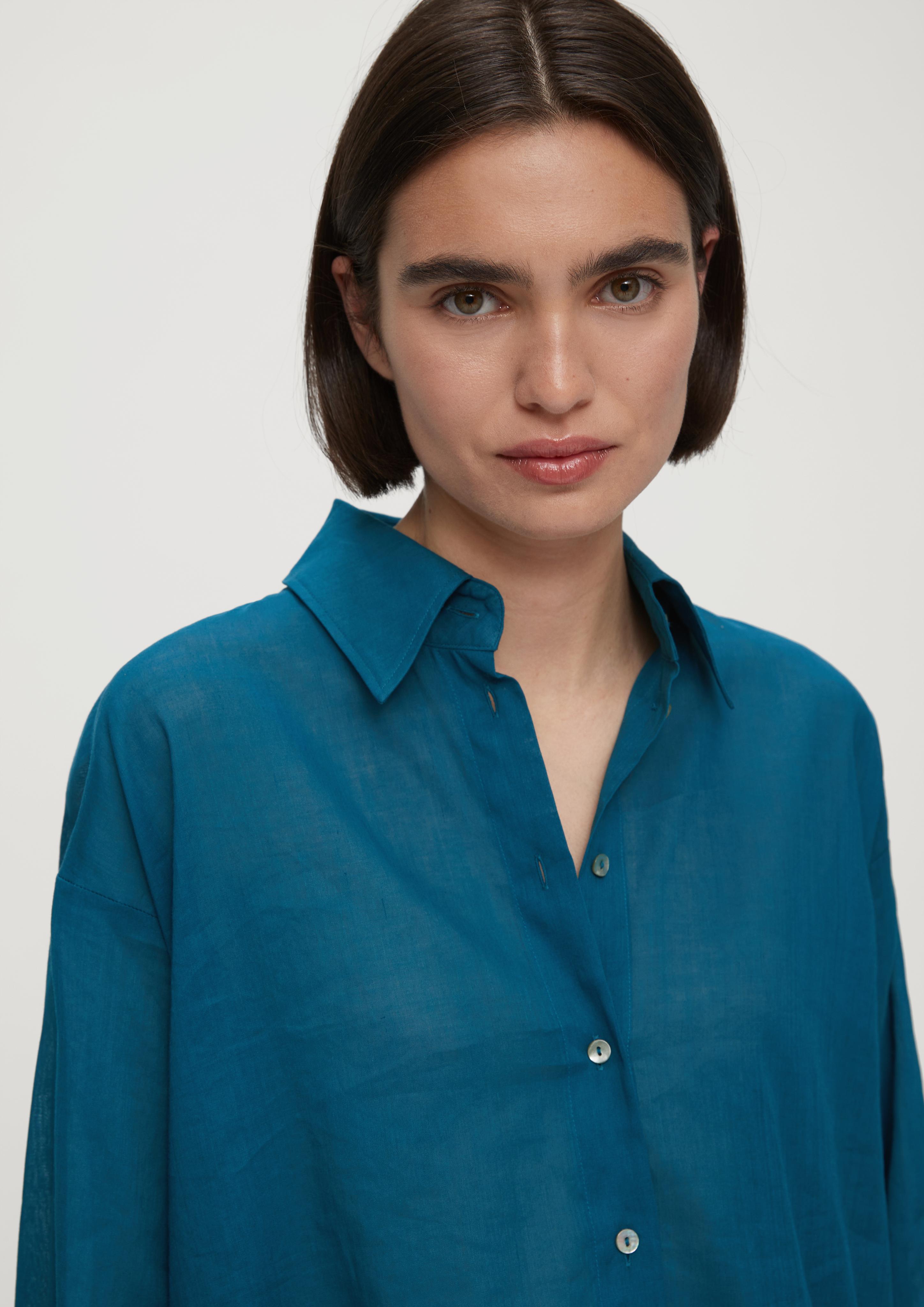Leichte Longbluse - petrol | s.Oliver