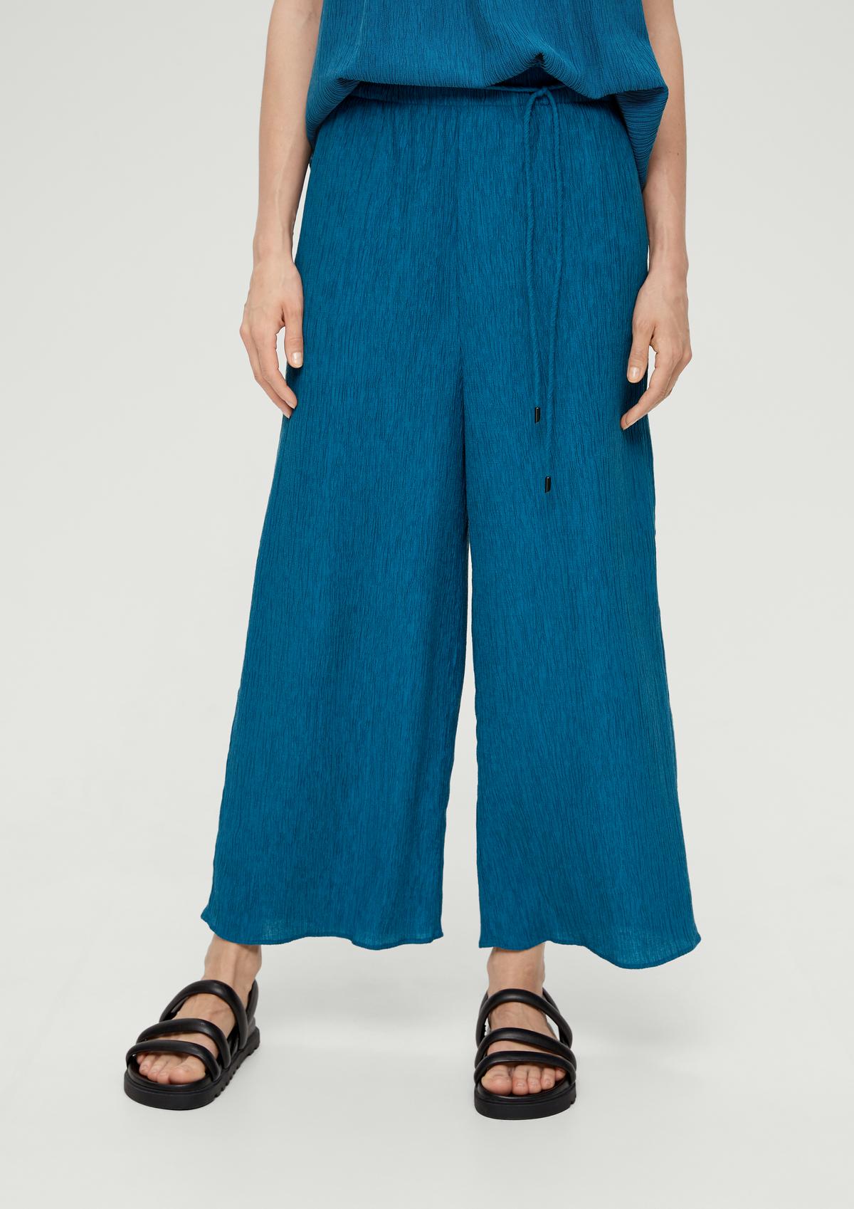 s.Oliver Loose fit: culottes with a crinkled texture