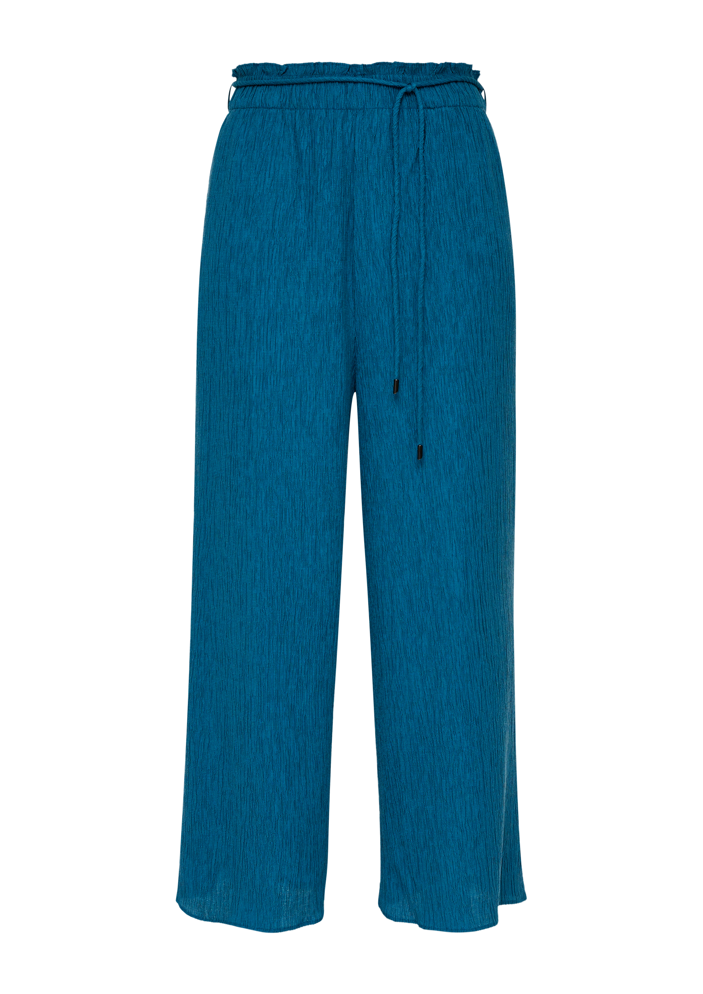 s.Oliver - Loose: Culotte mit Crinkle-Struktur, Damen, Blau