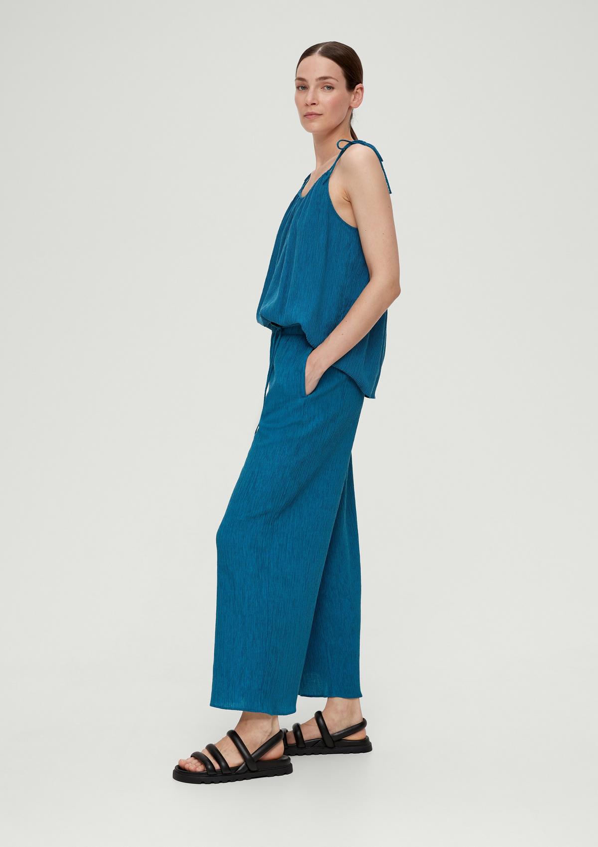 s.Oliver Loose fit: culottes with a crinkled texture