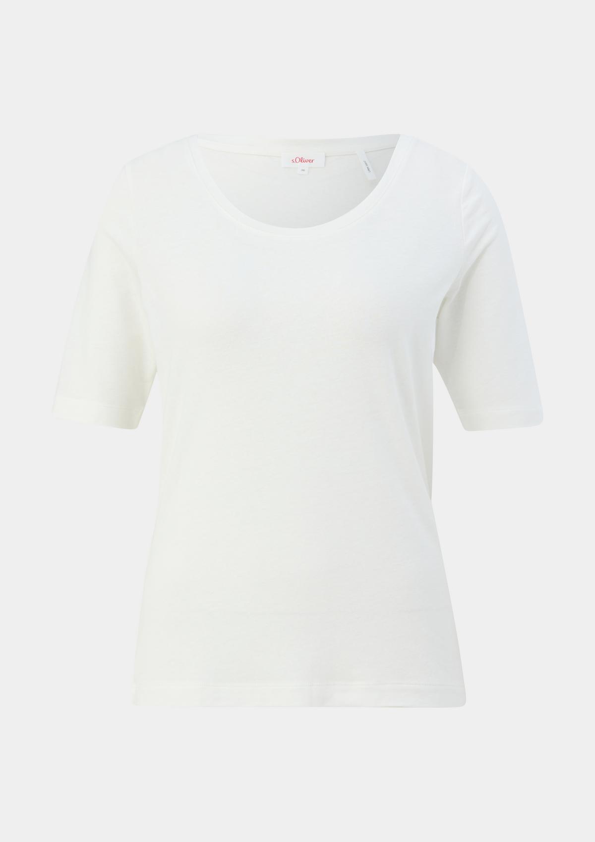s.Oliver T-shirt van een viscosemix met linnen