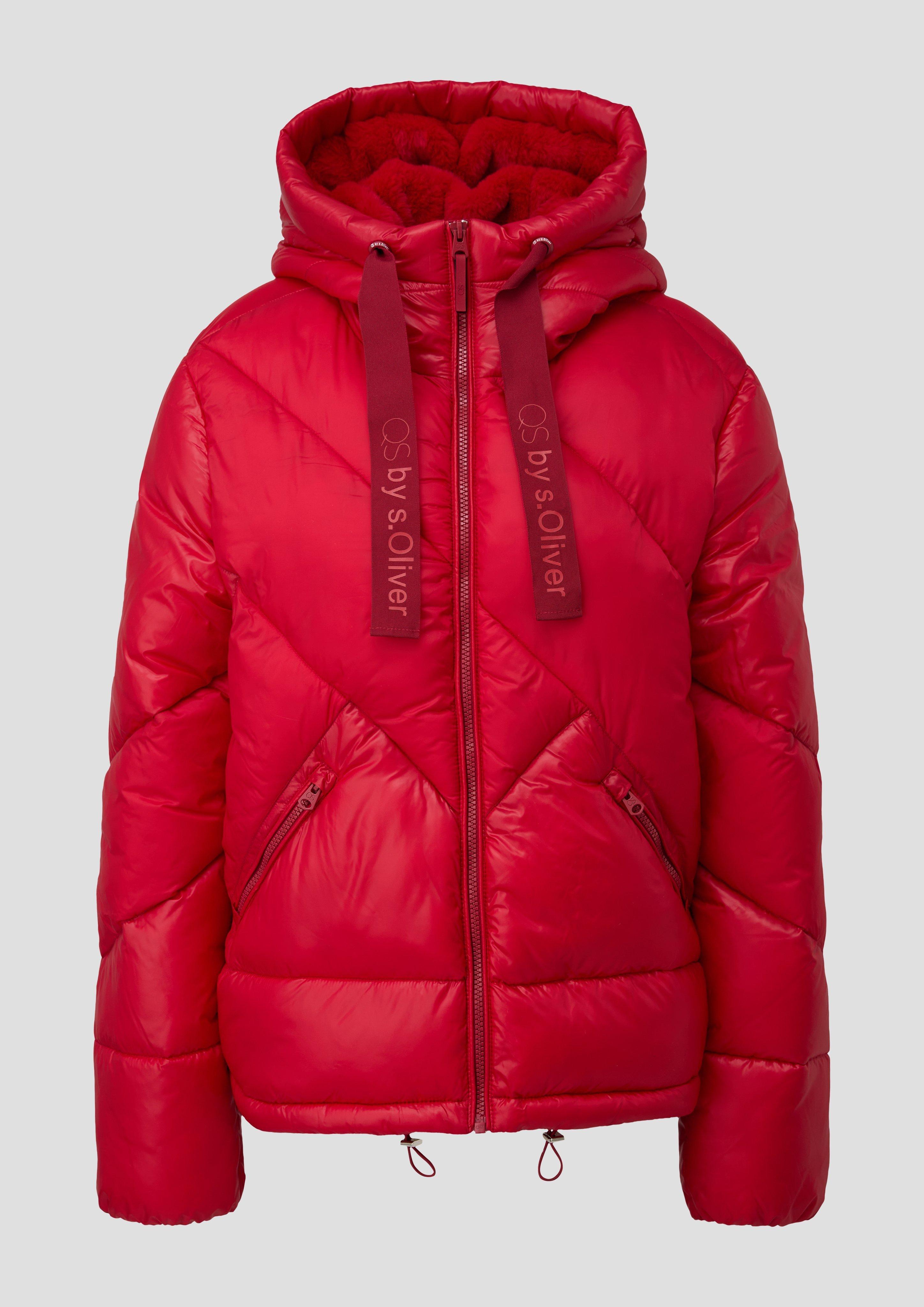 QS - Steppjacke im Fabricmix, Damen, rot