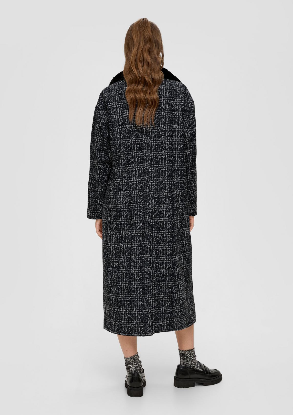 s.Oliver Coat with detachable teddy plush collar