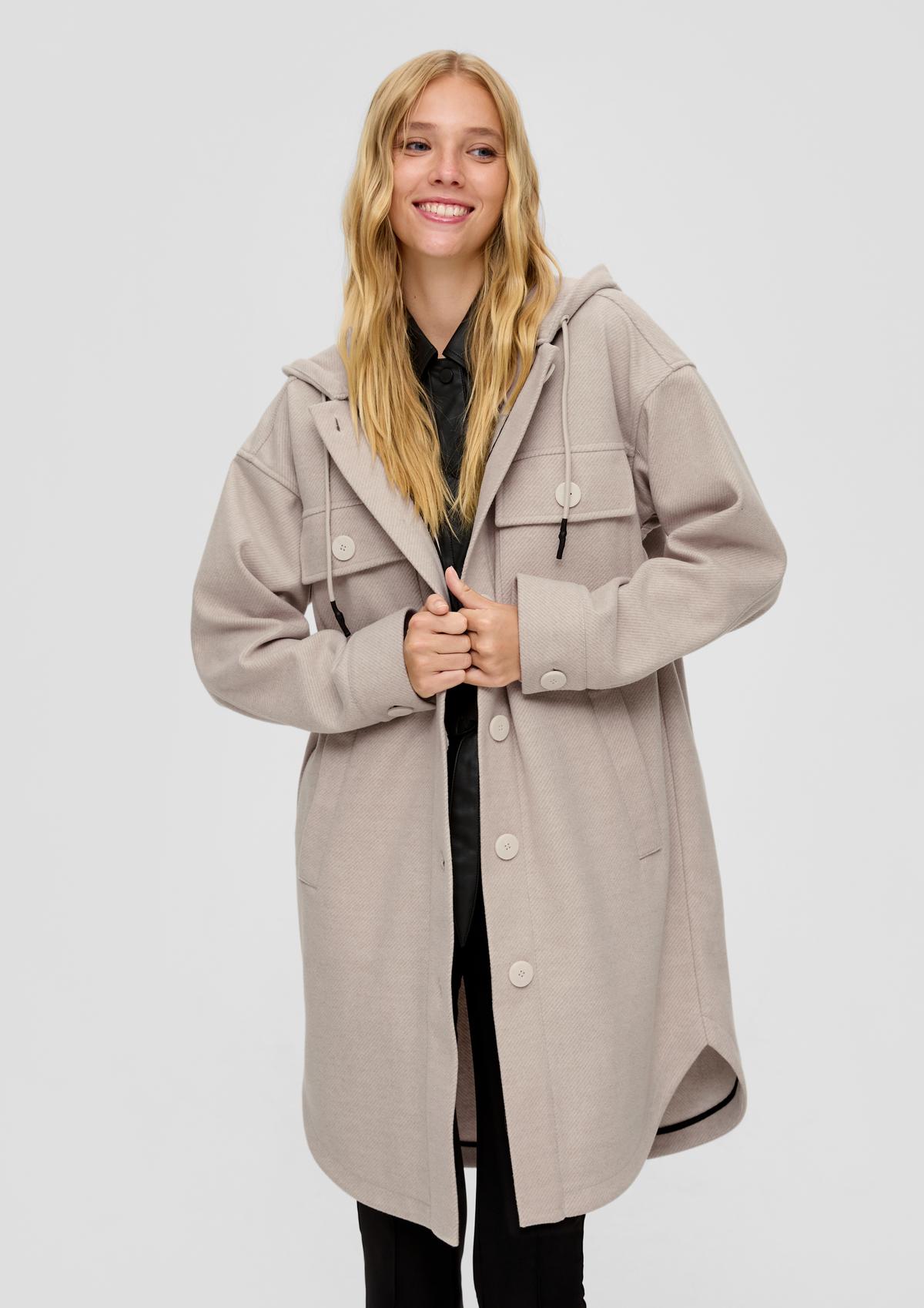 s.Oliver Long jacket with a hood