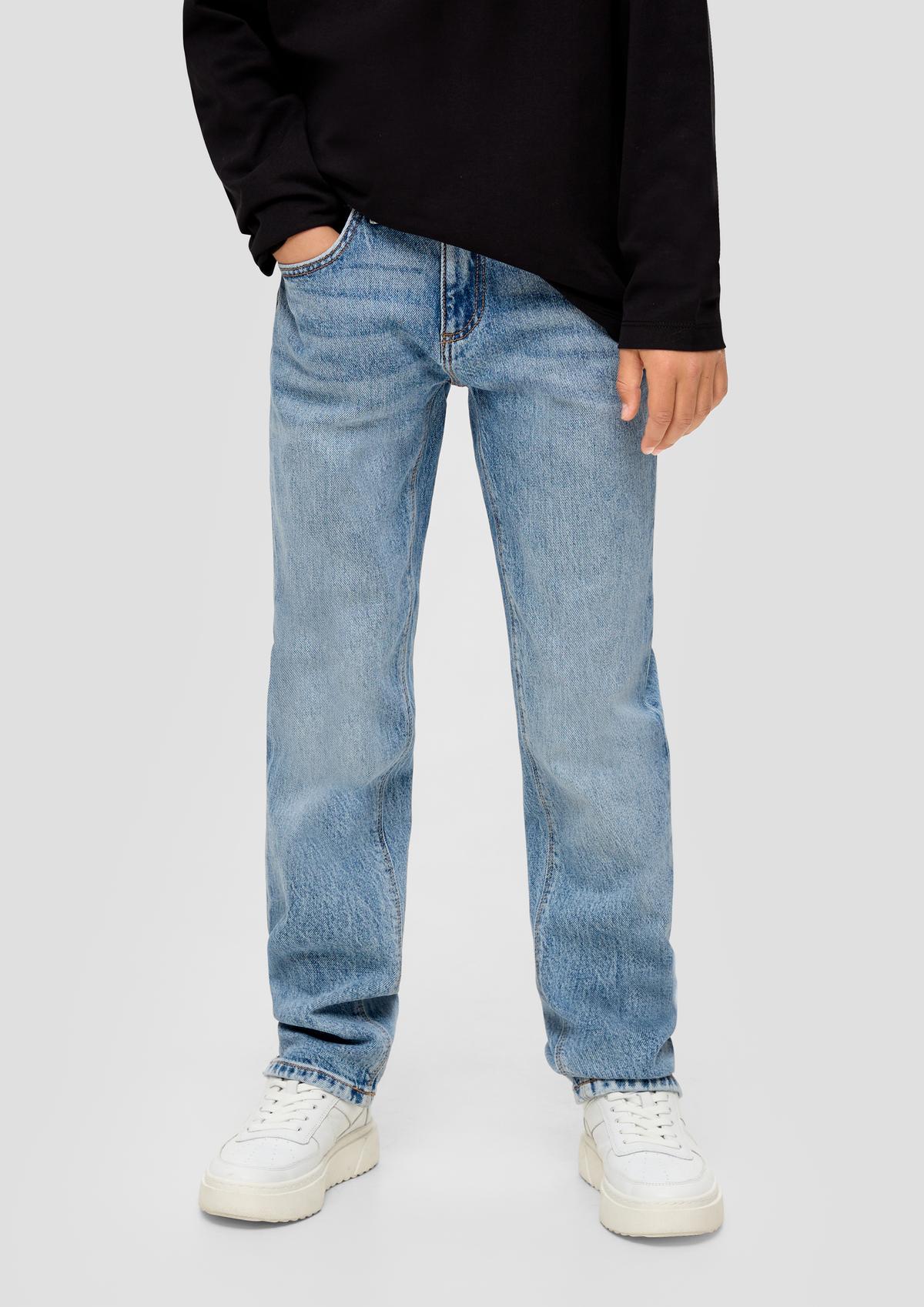 Regular: jeans van elastisch katoen