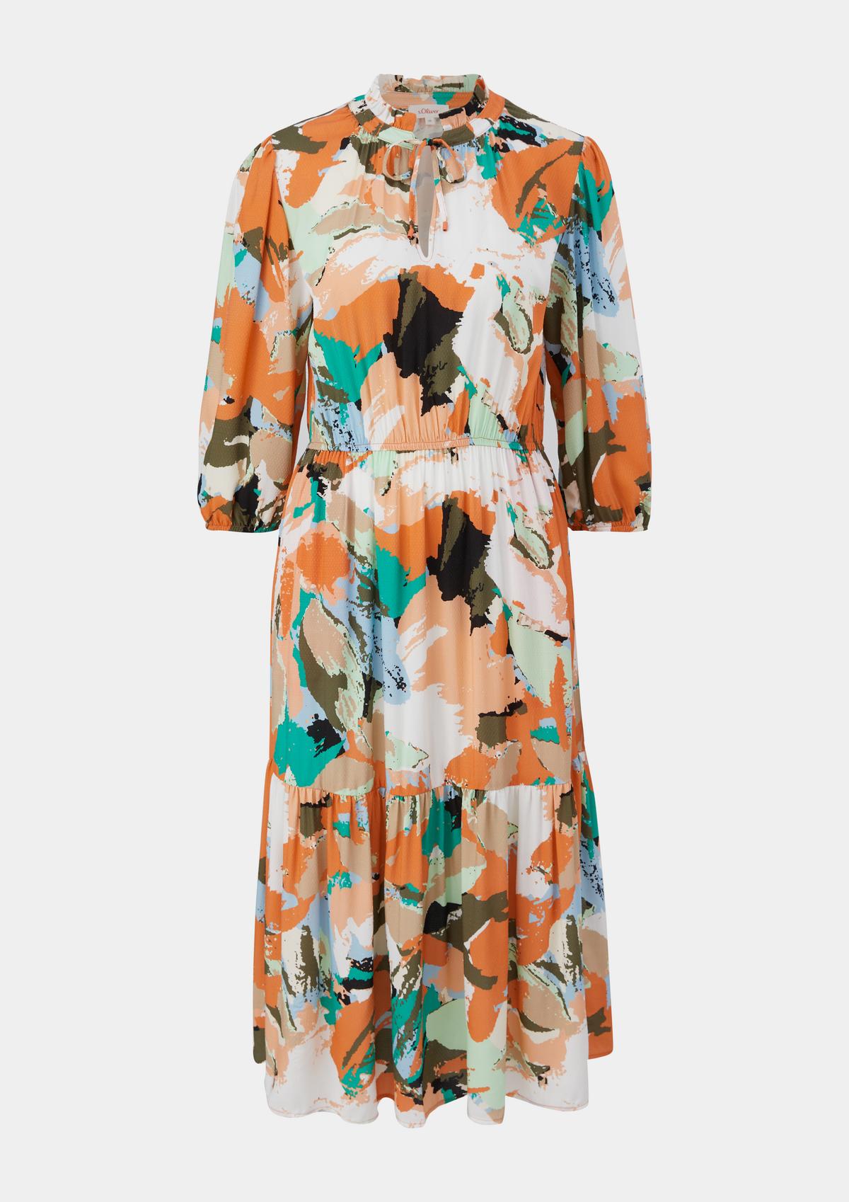s.Oliver Tiered dress with an all-over print