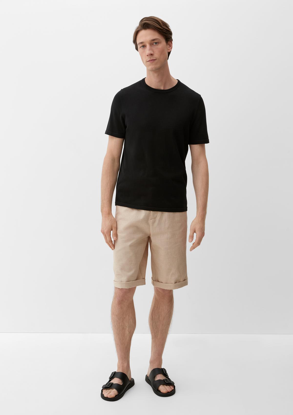 Bermuda shorts made of linen and cotton - sandstone | s.Oliver