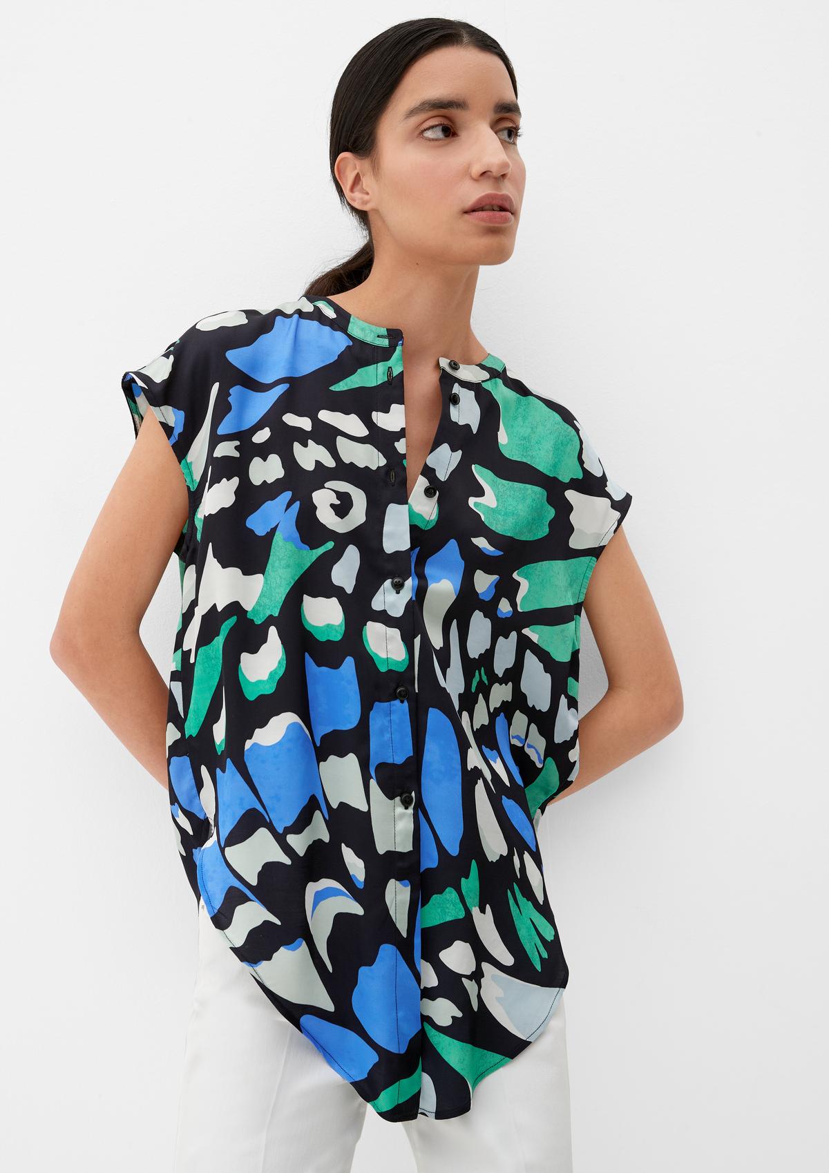 s.Oliver Satin blouse with an all-over pattern