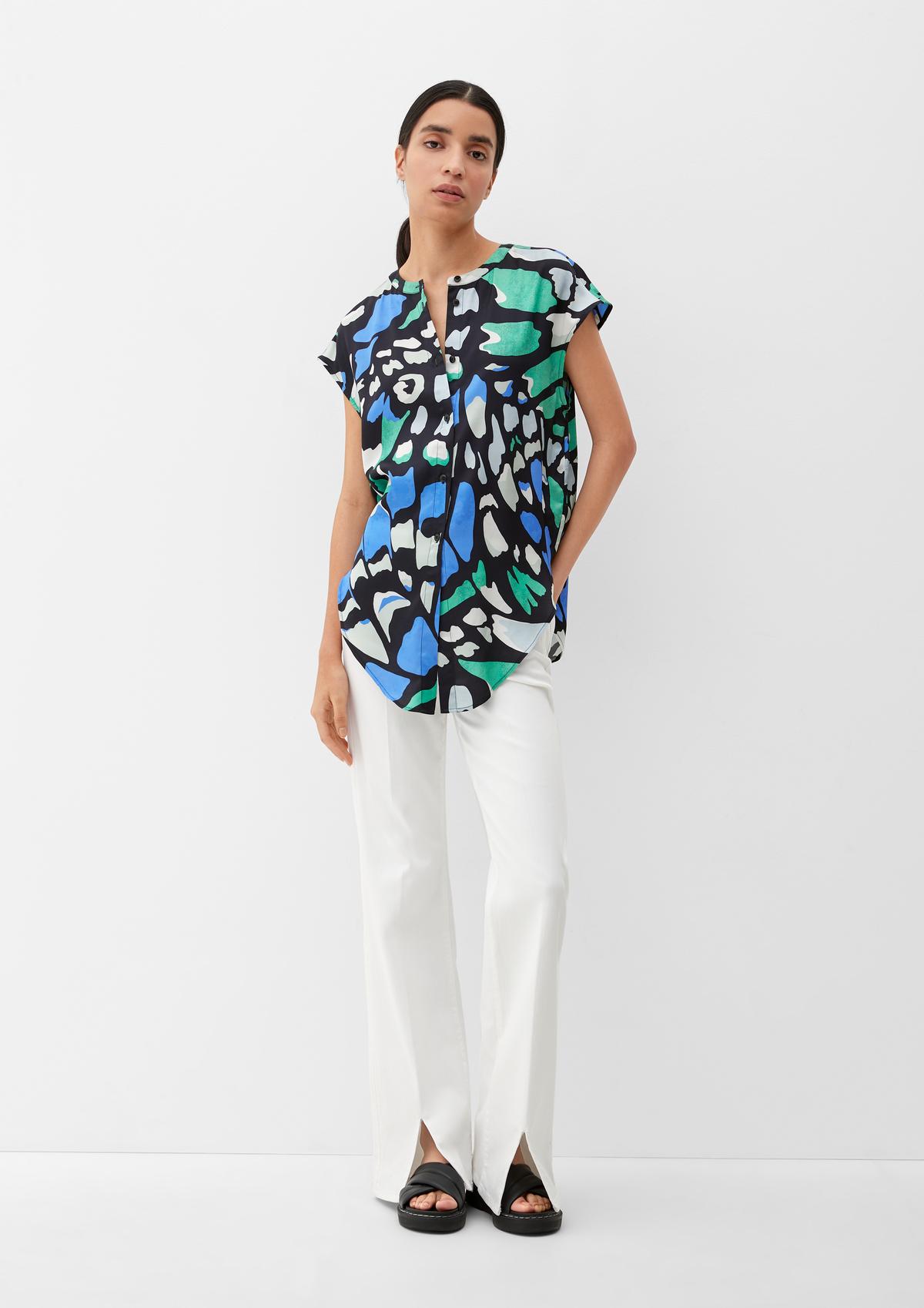 s.Oliver Satin blouse with an all-over pattern