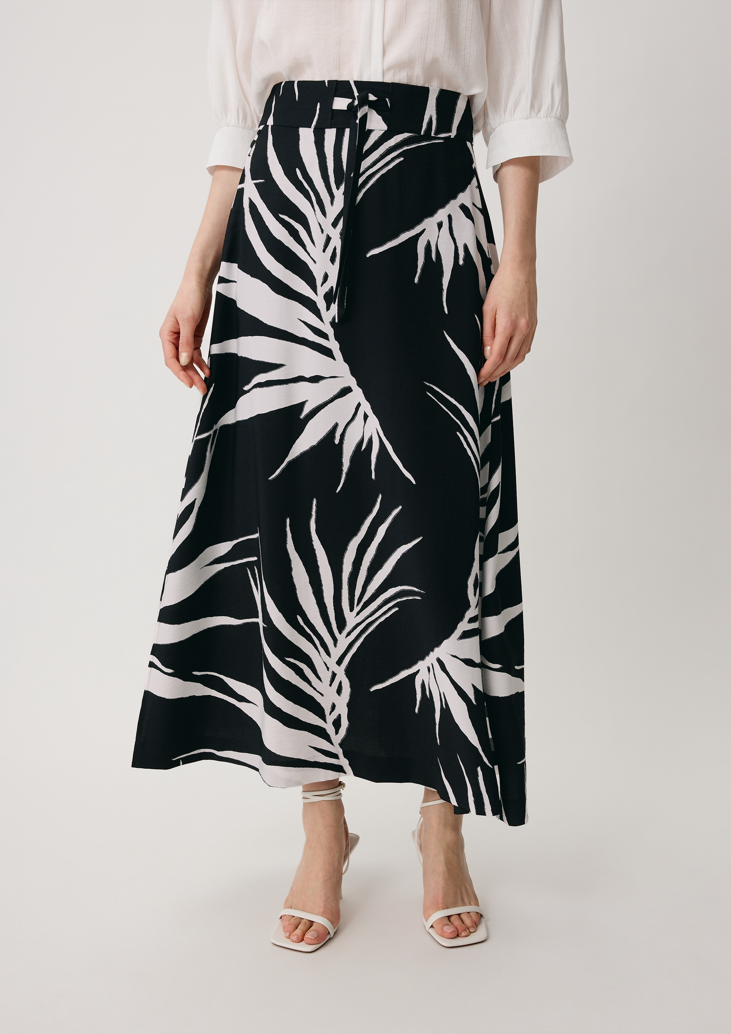 Comma Langer Strickrock Viskose - Elastischer Bund Elegant