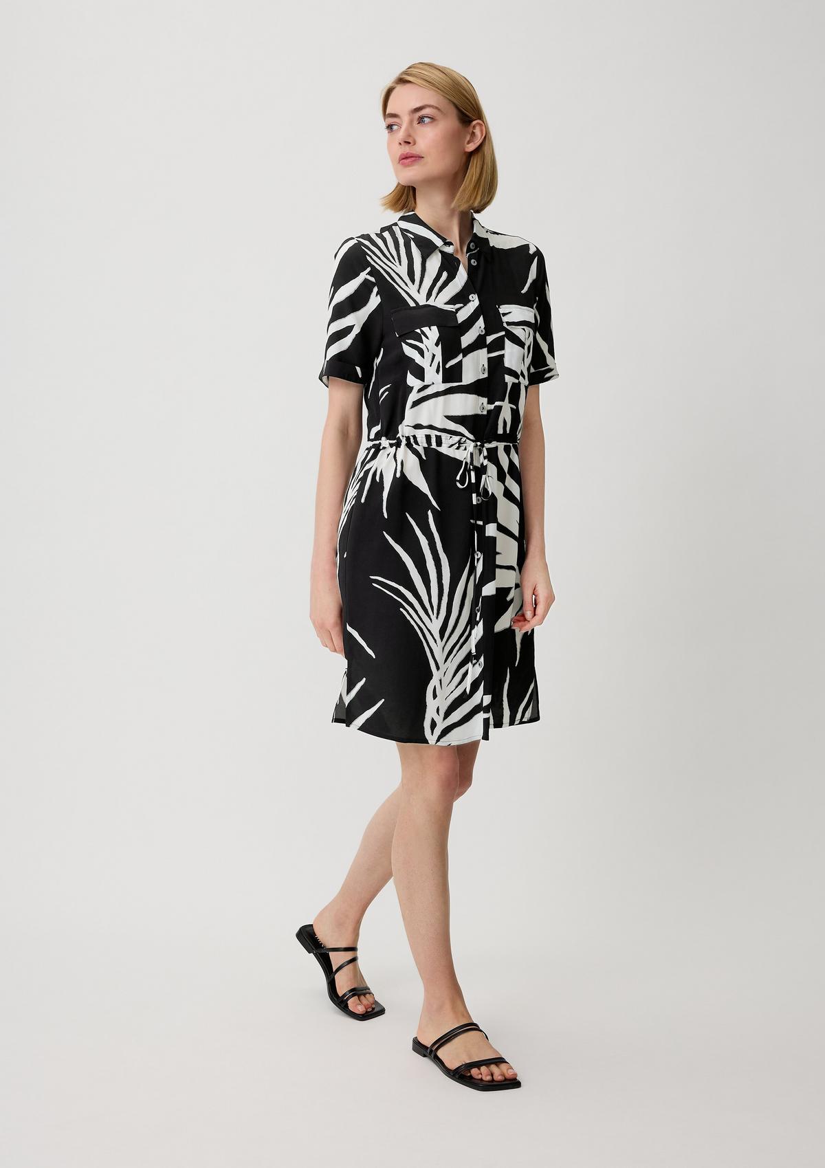 comma Viscose dress with a crêpe texture