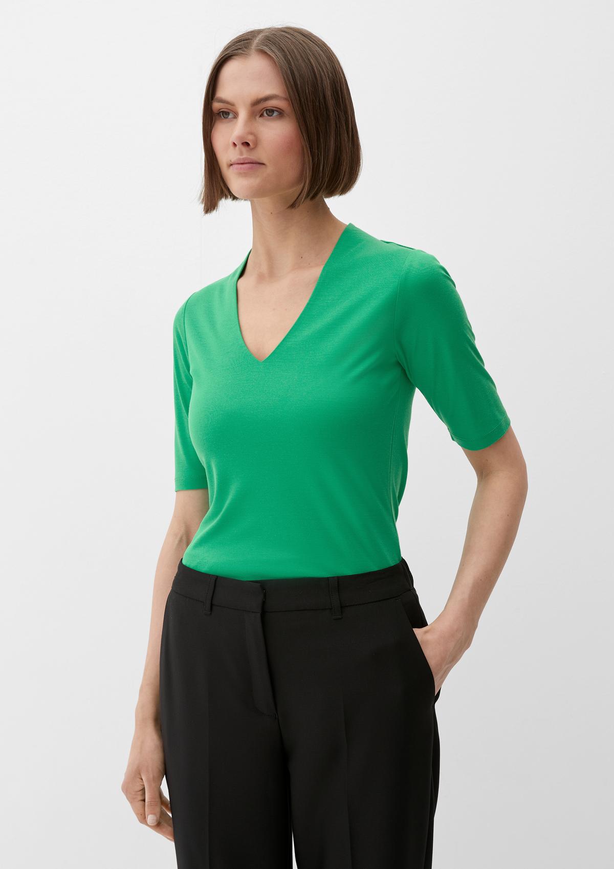 s.Oliver Lyocell top with a V-neckline