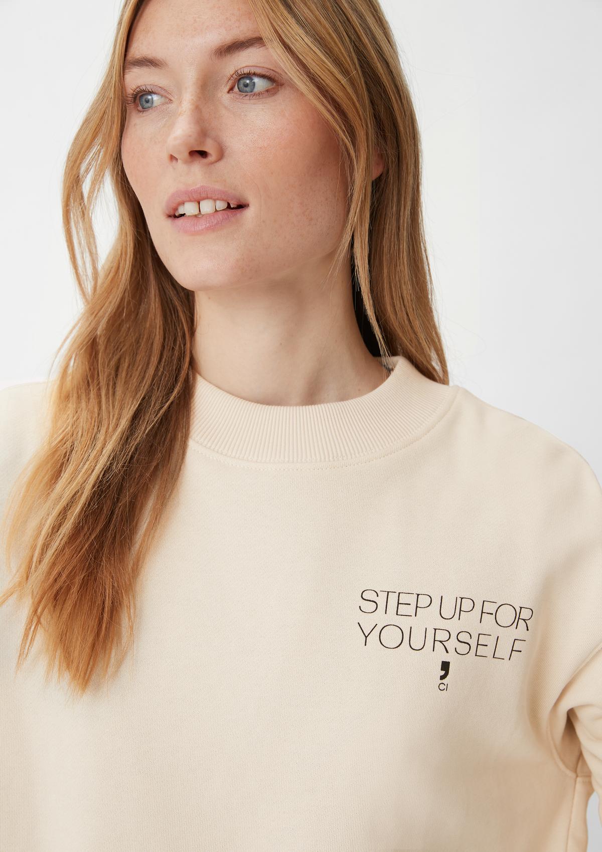comma Sweat-shirt orné d’une inscription imprimée