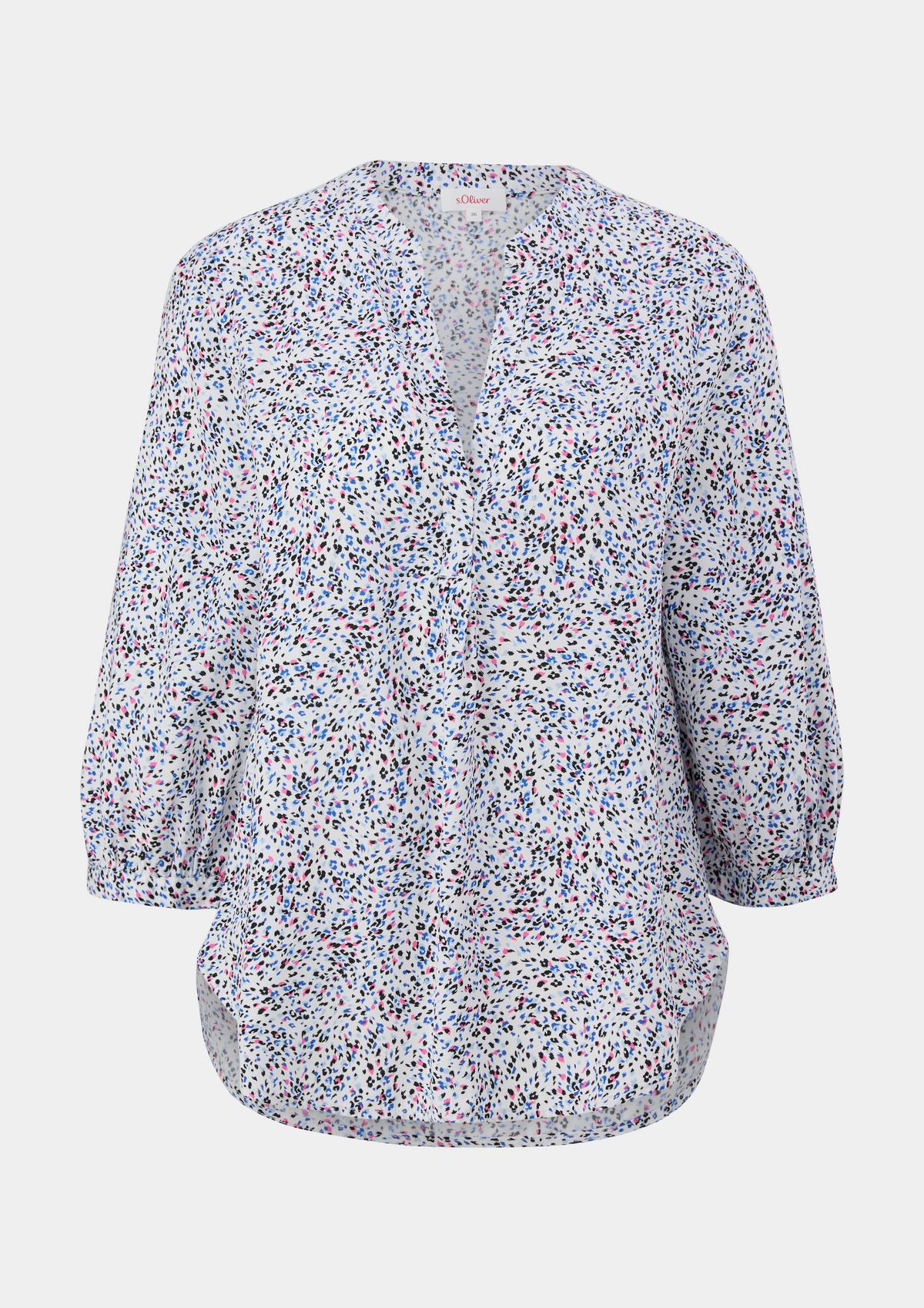 s.Oliver Viscose blouse met tuniekhals