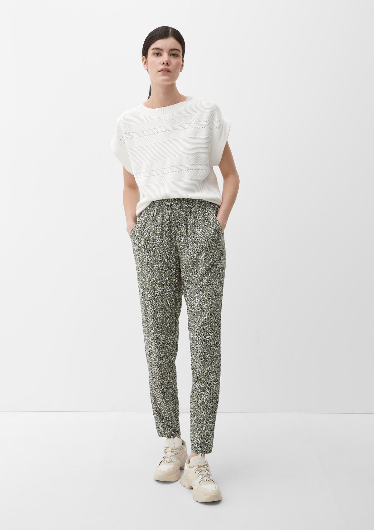 s.Oliver Relaxed fit: trousers made of pure viscose
