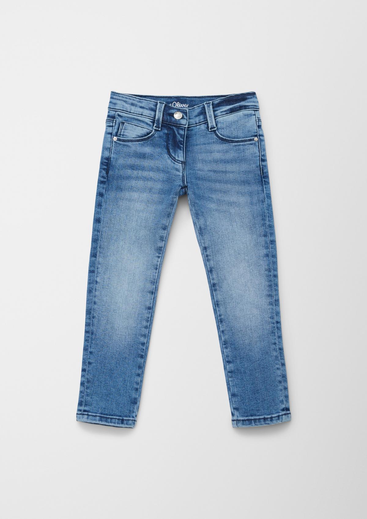s.Oliver Regular: jeans met print all-over