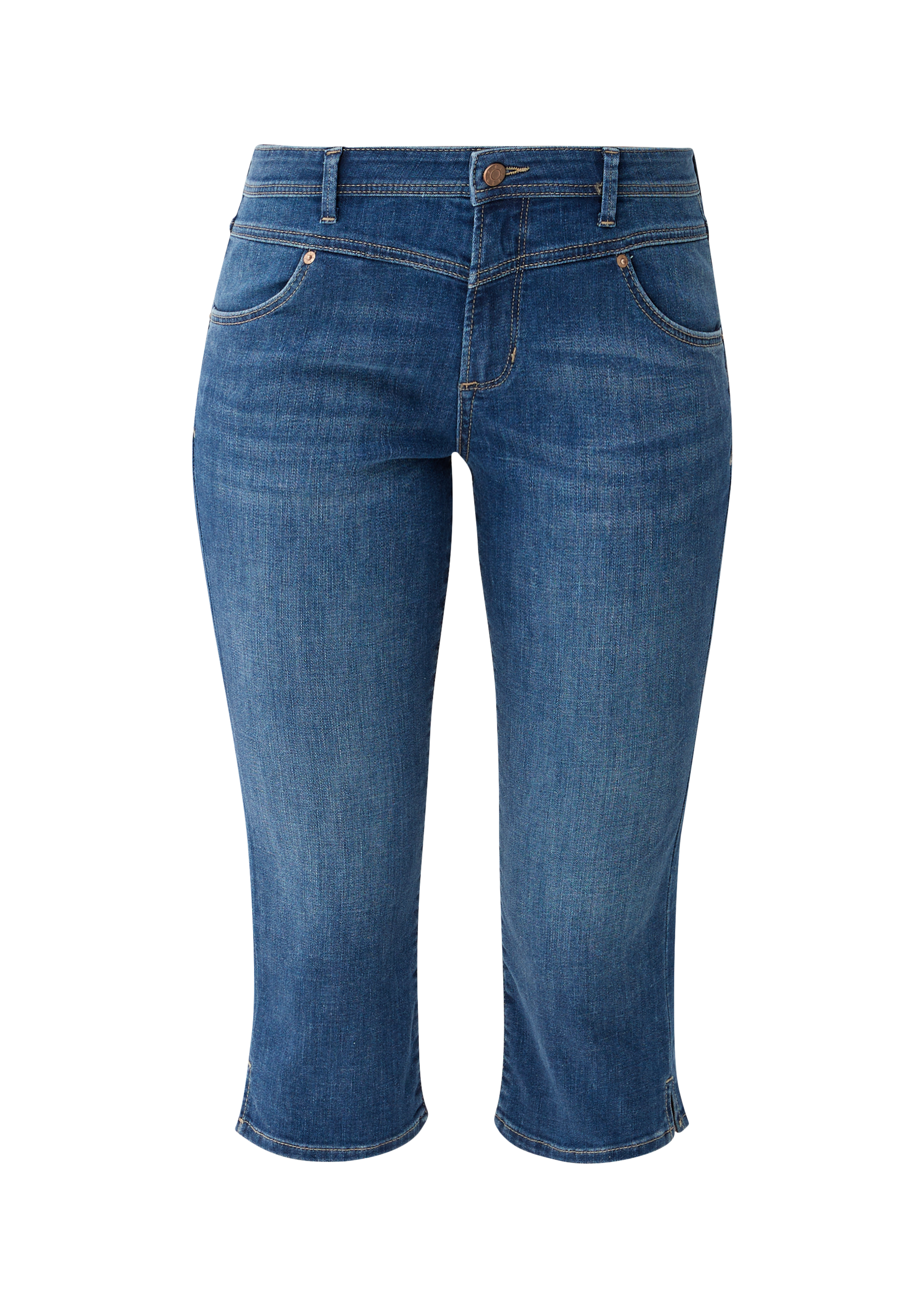 s.Oliver - Capri-Jeans Betsy / Slim Fit / Mid Rise / Slim Leg, Damen, blau